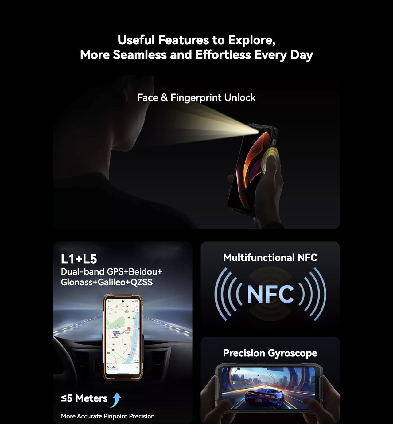 Blackview XPLORE 1 Pro Industry’s Only Self-Developed DokeOS 5.0
Based on Android 15
Customization↑ Convenience↑ Fluency↑Privacy↑
Simply the Smartest
Blackview’s Next-Gen DokeOS 5.0
Fully Upgraded, Hardc