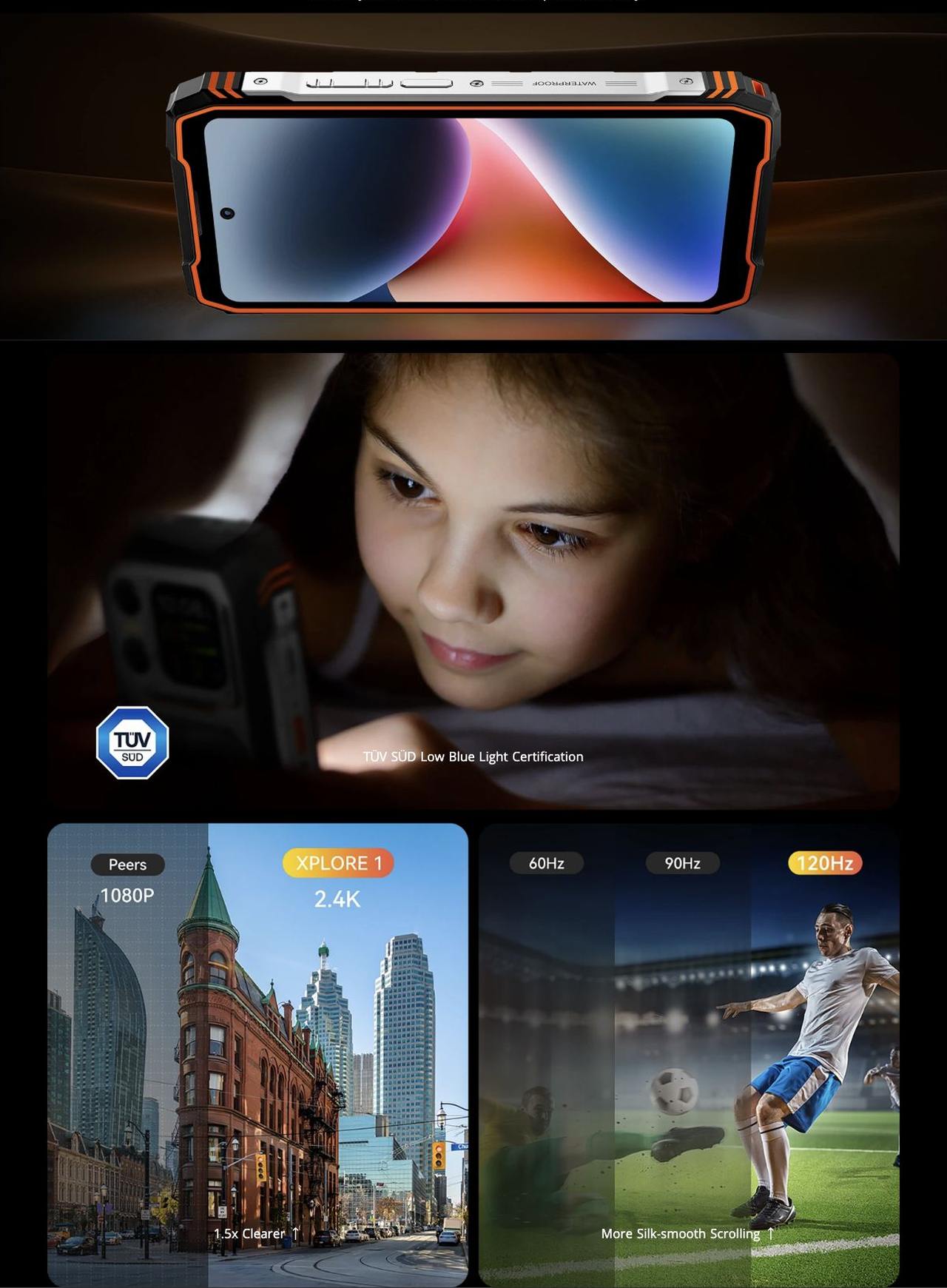 6.78-inch 2.4K 120Hz Immersive Display
Crystal-clear Detail, Boundless Vision
The 6.78-inch 2.4K 120Hz screen on XPLORE 1 offers you a large visual space where details pop and co