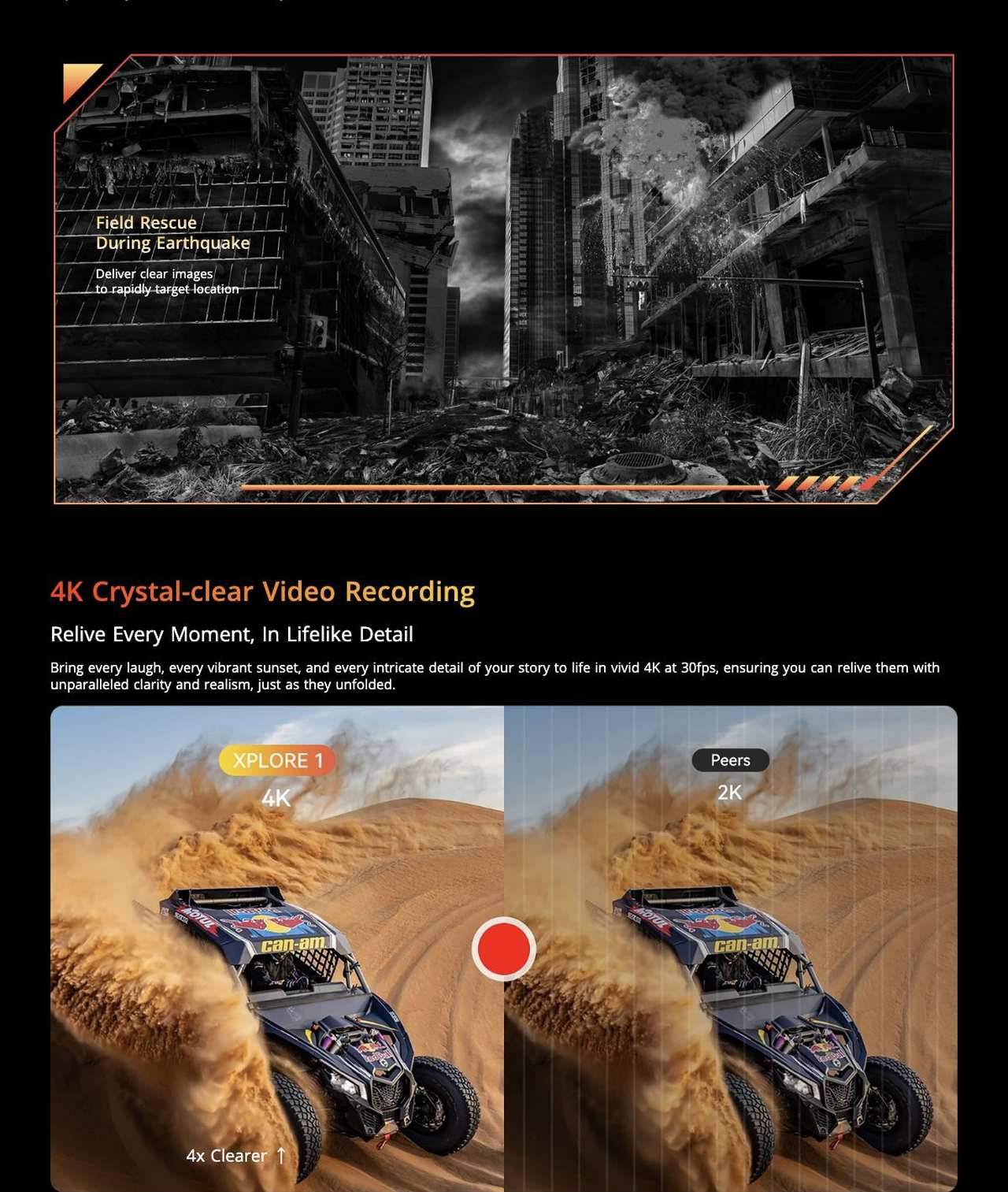 Blackview XPLORE 1 Detailed Surroundings of
Wildlife Activity
Capture every detail of wildlife for worry-free observation
Check the Safety of Campsites
Clearly show the surrounding environment
to