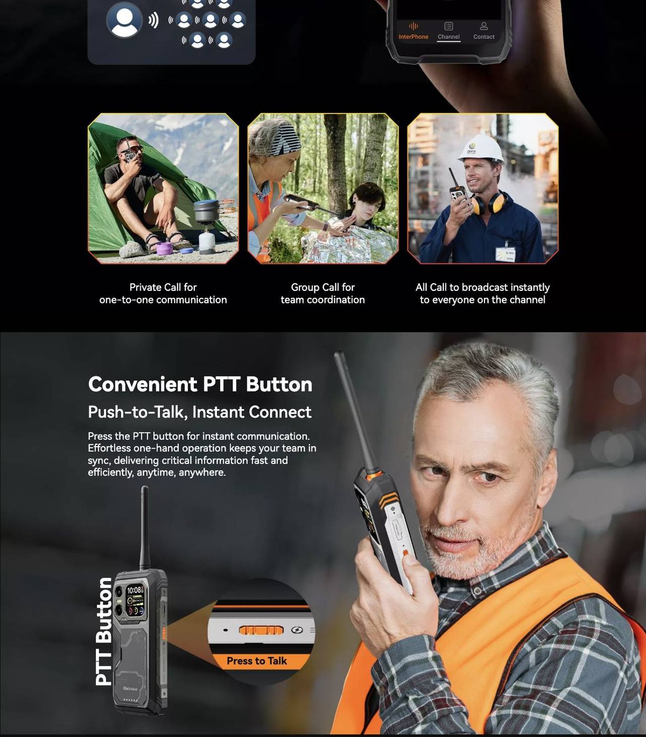 Your Ultimate Tactical Toolbox
One Device Masters Every Challenge
No need to carry multiple gadgets. XPLORE 1 Walkie Talkie combines two-way Walkie Talkie, night vision, dual-band