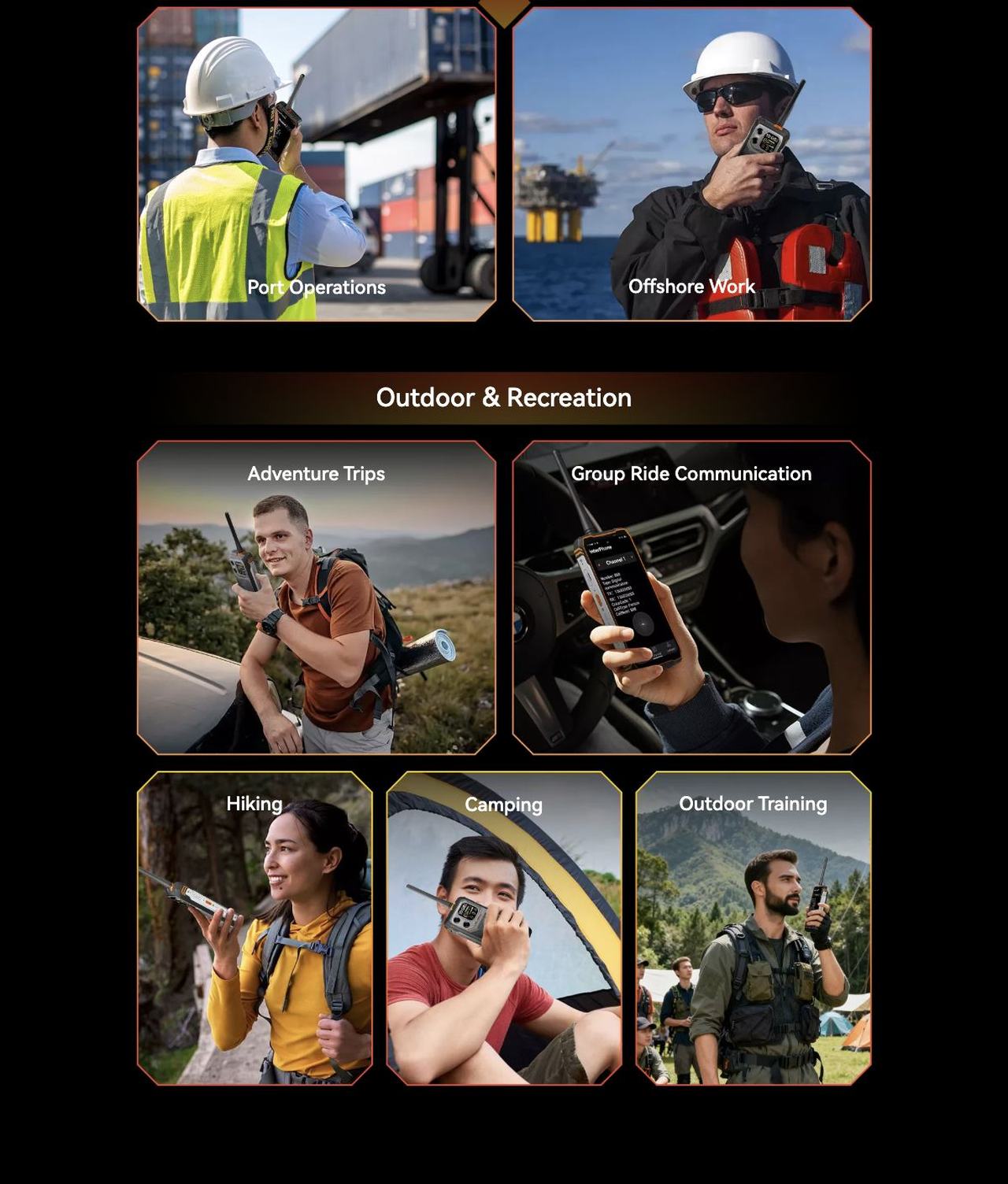 Blackview XPLORE 1 Walkie Talkie Your Ultimate Tactical Toolbox
One Device Masters Every Challenge
No need to carry multiple gadgets. XPLORE 1 Walkie Talkie combines two-way Walkie Talkie, night vision, dual-band
