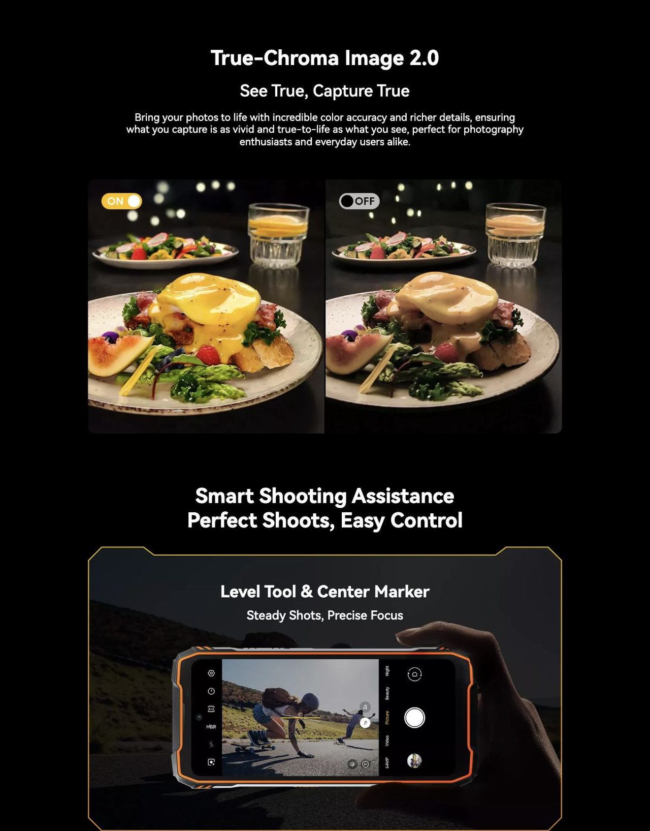 Blackview XPLORE 1 Walkie Talkie True-Chroma Image 2.0
See True, Capture True
Bring your photos to life with incredible color accuracy and richer details, ensuring what you capture is as vivid and true-to-life as