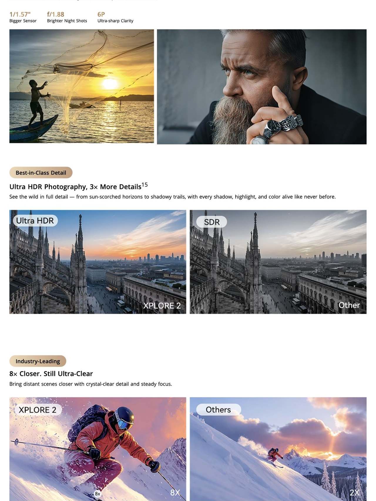 Blackview XPLORE 2 Imaging at Its Peak
Dual 50MP Samsung® AI Cameras | 20MP Night Vision | Ultra HDR | OIS & EIS
Dual 50MP Samsung® AI Cameras | 20MP Night Vision | Ultra HDR | OIS & EIS
Clearer &