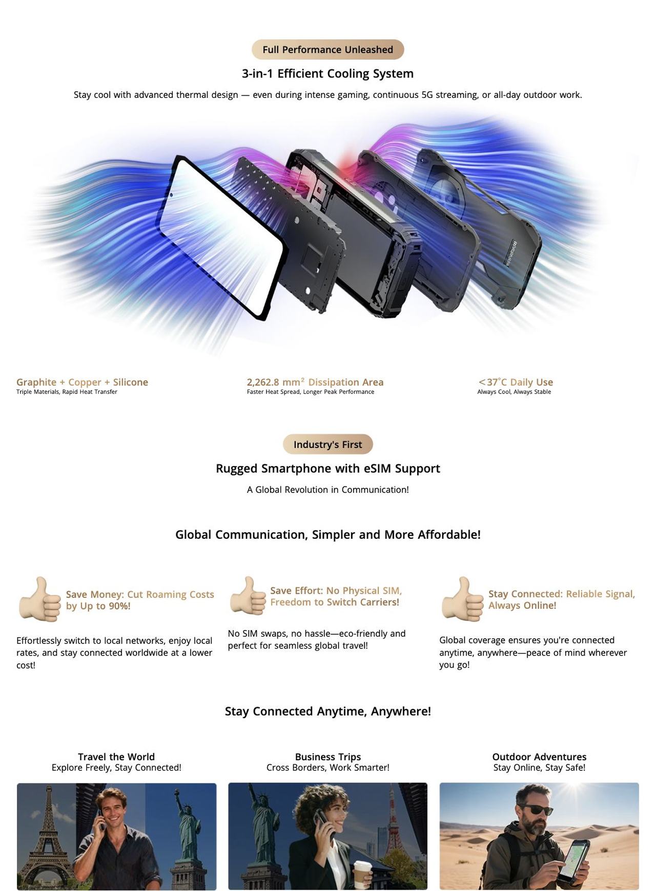 Next-Gen Connectivity
WiFi 6E + Dual 5G Support
Stay ahead with WiFi 6E and Dual 5G — faster, smoother, and truly global.
WIFI 6E
3X Faster Speed
Instant Loading. Seamless St