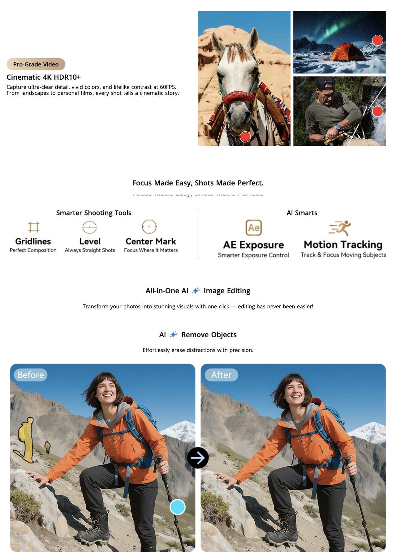 Blackview XPLORE 2 Satellite Pro-Grade Video

Cinematic 4K HDR10+

Capture ultra-clear detail, vivid colors, and lifelike contrast at 60FPS. From landscapes to personal films, every shot tells a cinematic stor