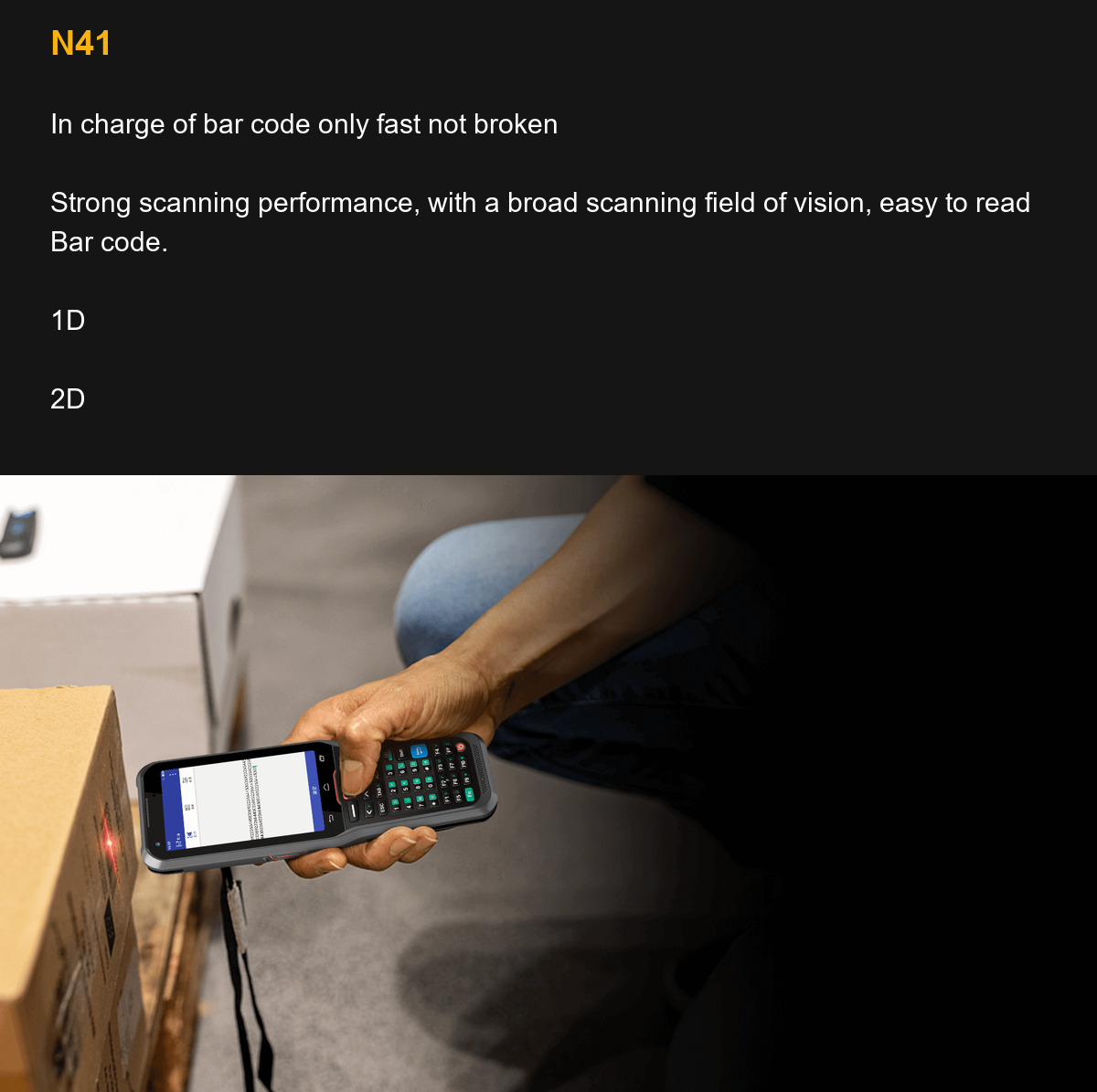N41 In charge of bar code only fast not broken