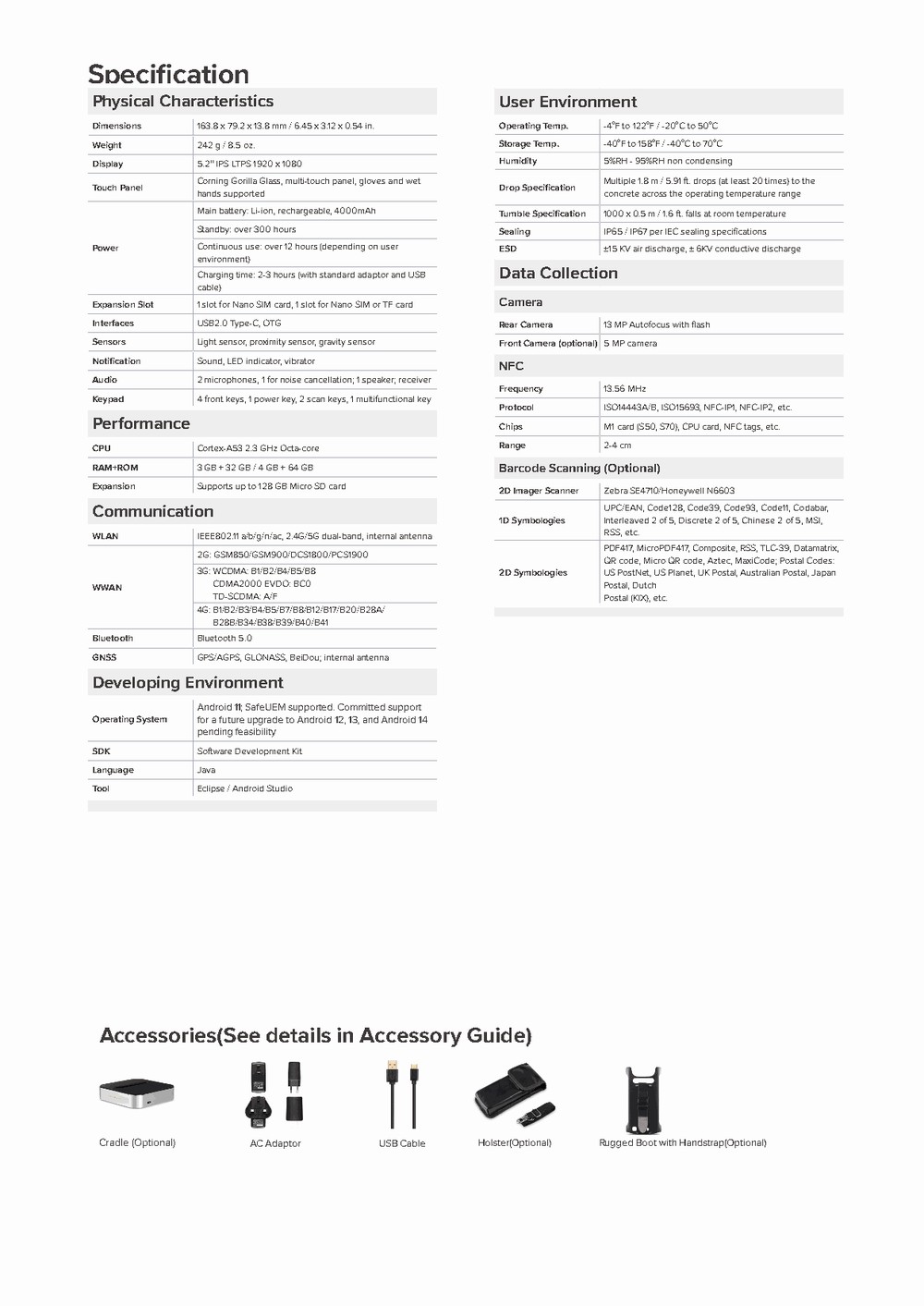Chainway C70 full specifications 1