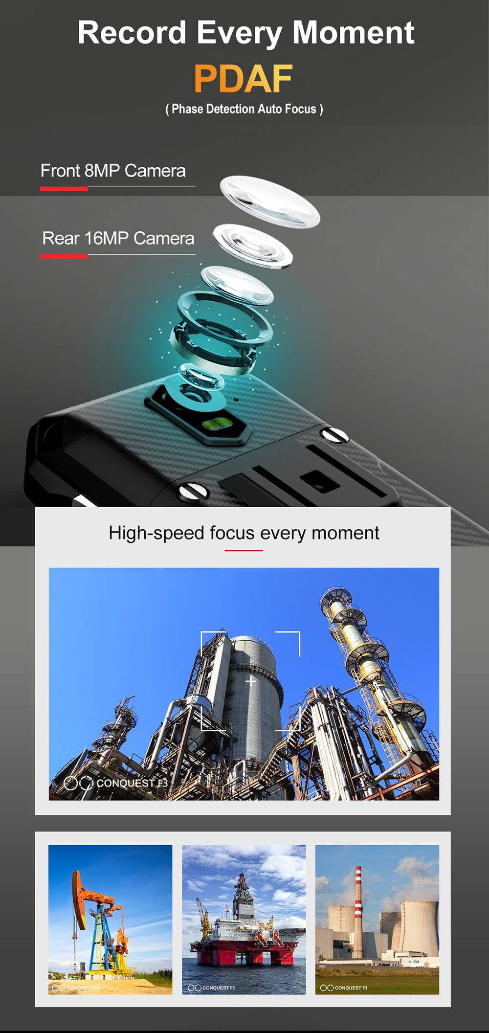 Conquest F3 Rugged Phones product details 13