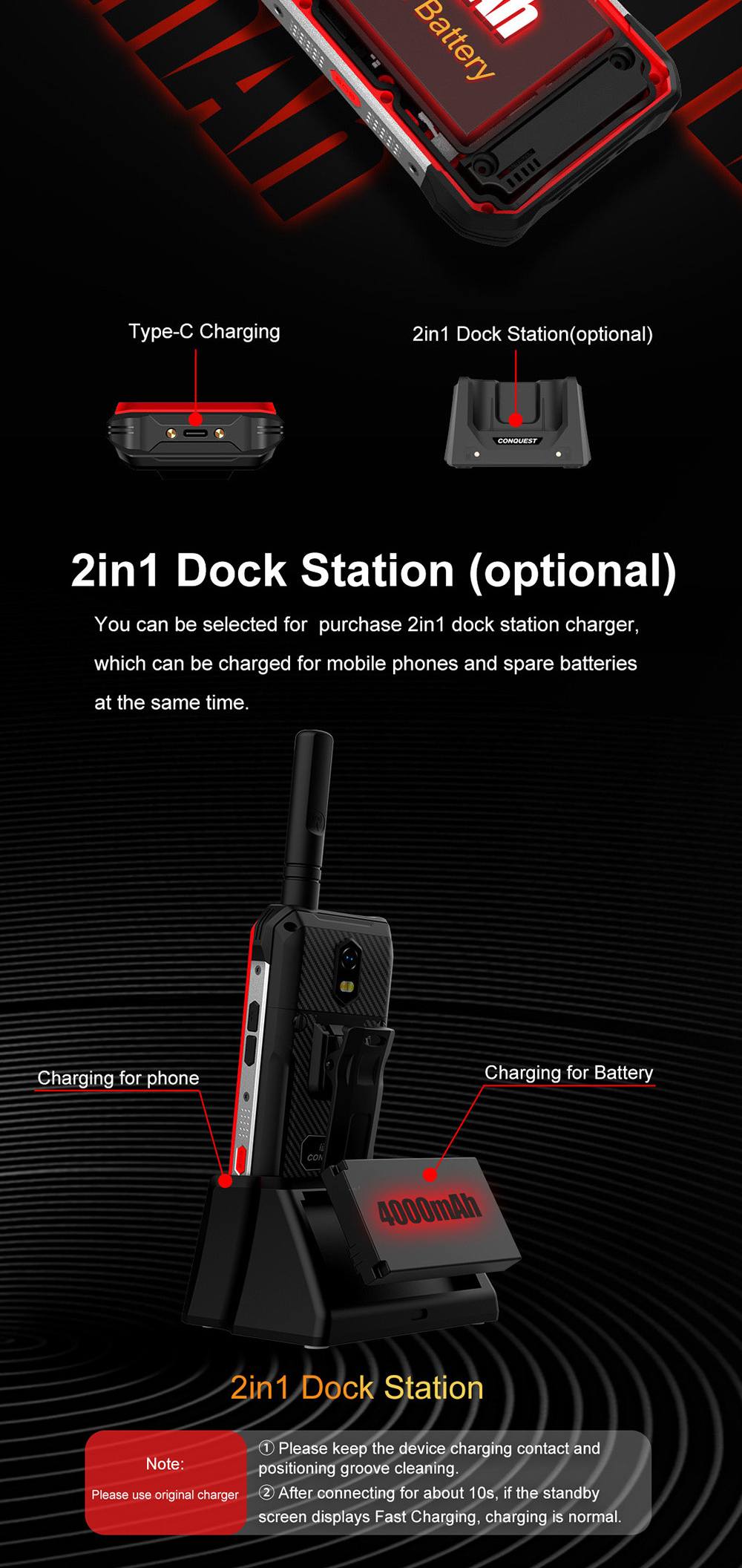 Conquest F3 Rugged Phones product details 17