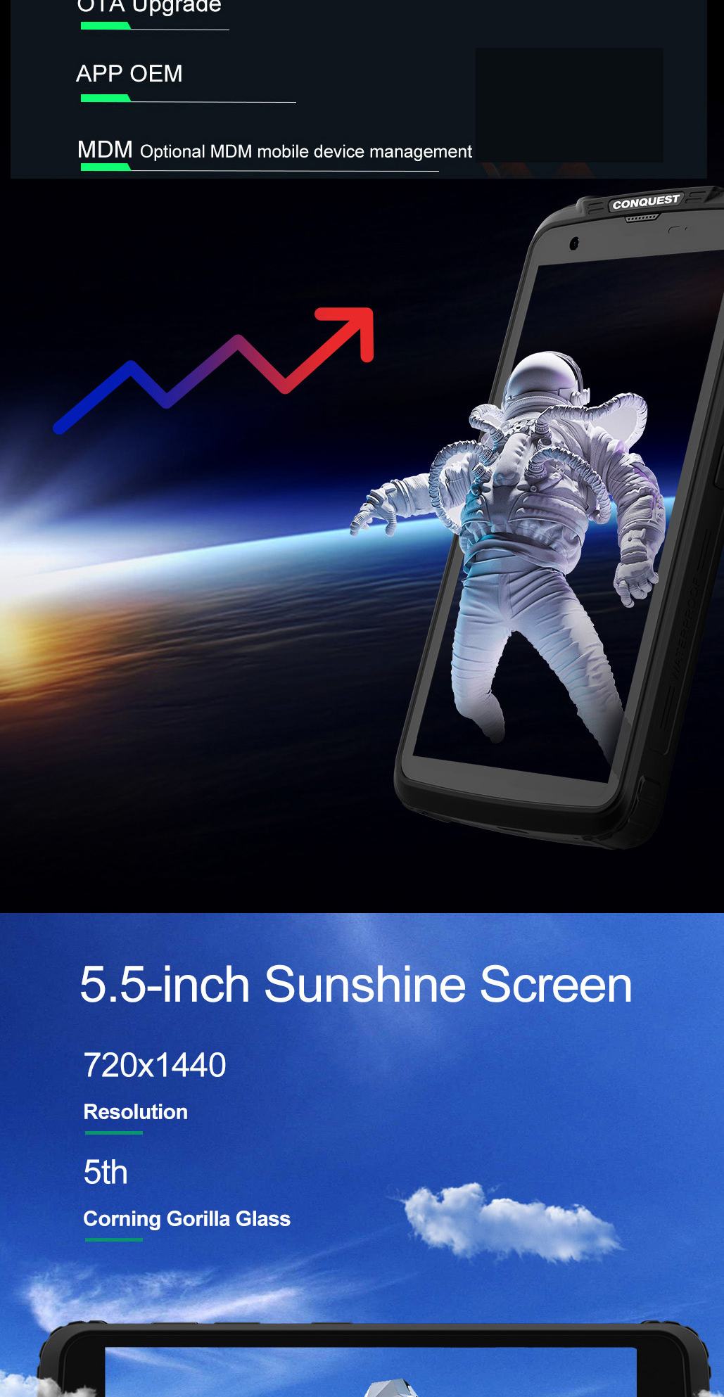 Conquest F5 Rugged Phones product details 10