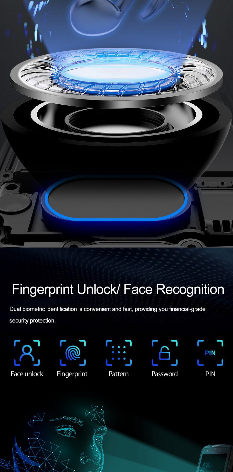 Conquest F5 Rugged Phones product details 15