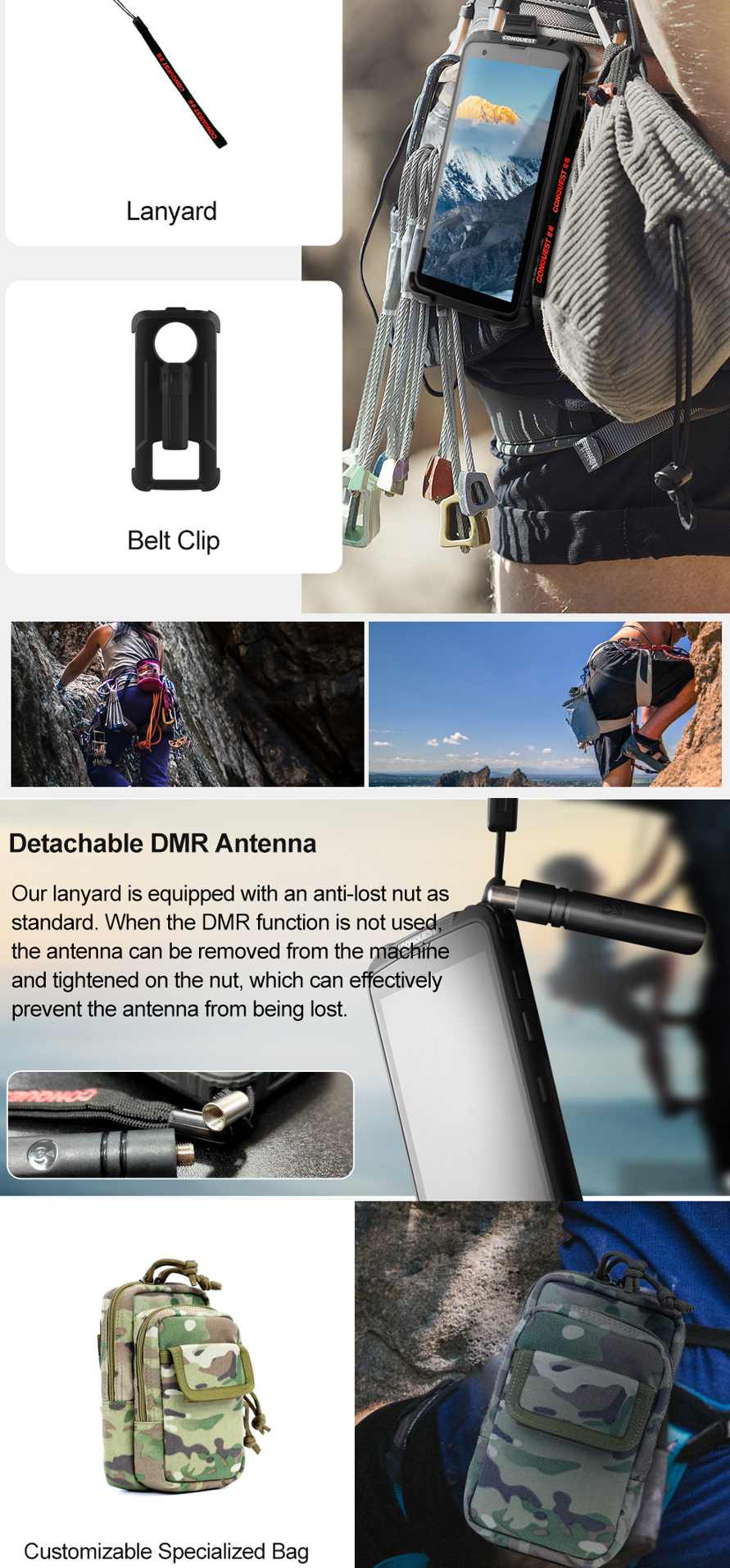 Conquest F5 Rugged Phones product details 21