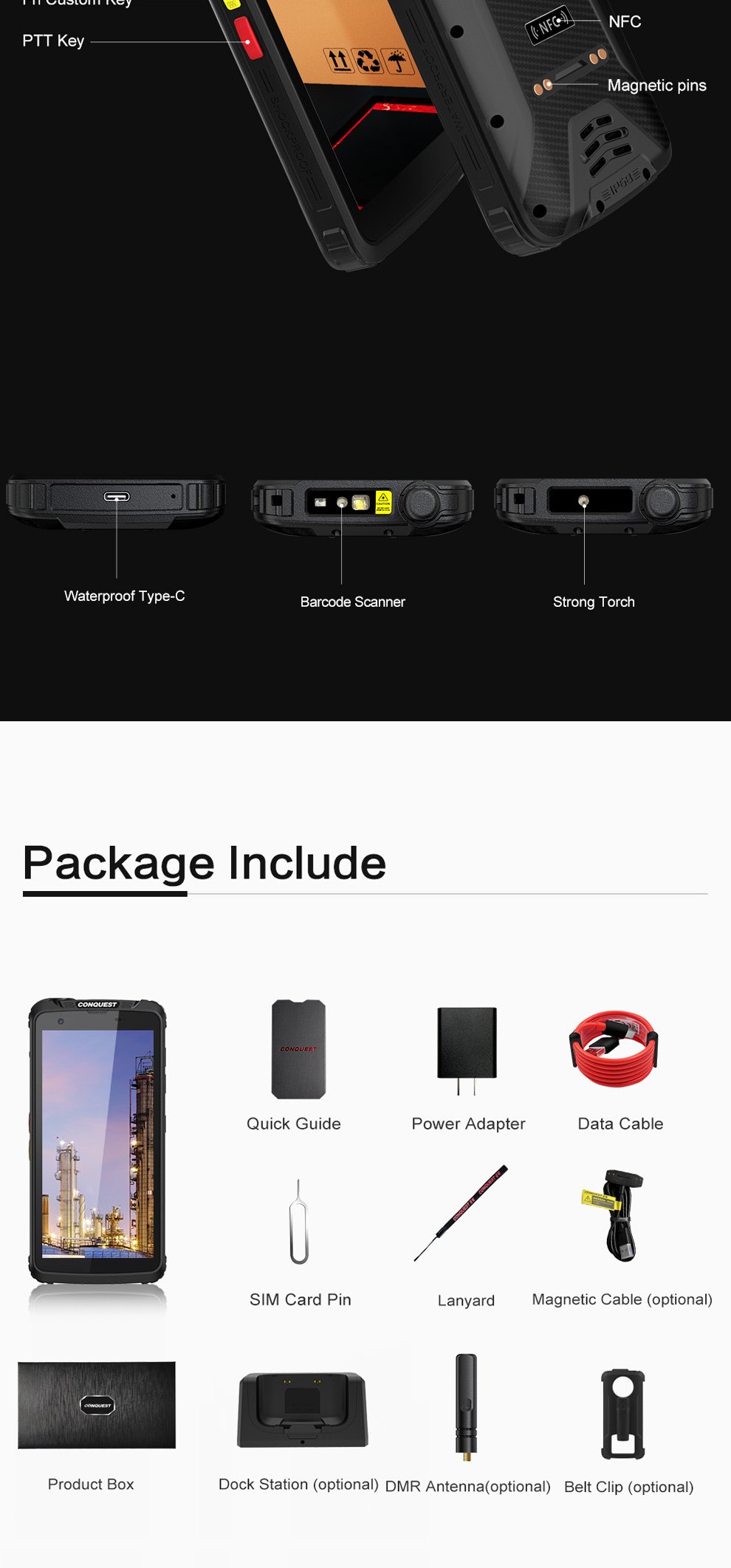 Conquest F5 Rugged Phones product details 24