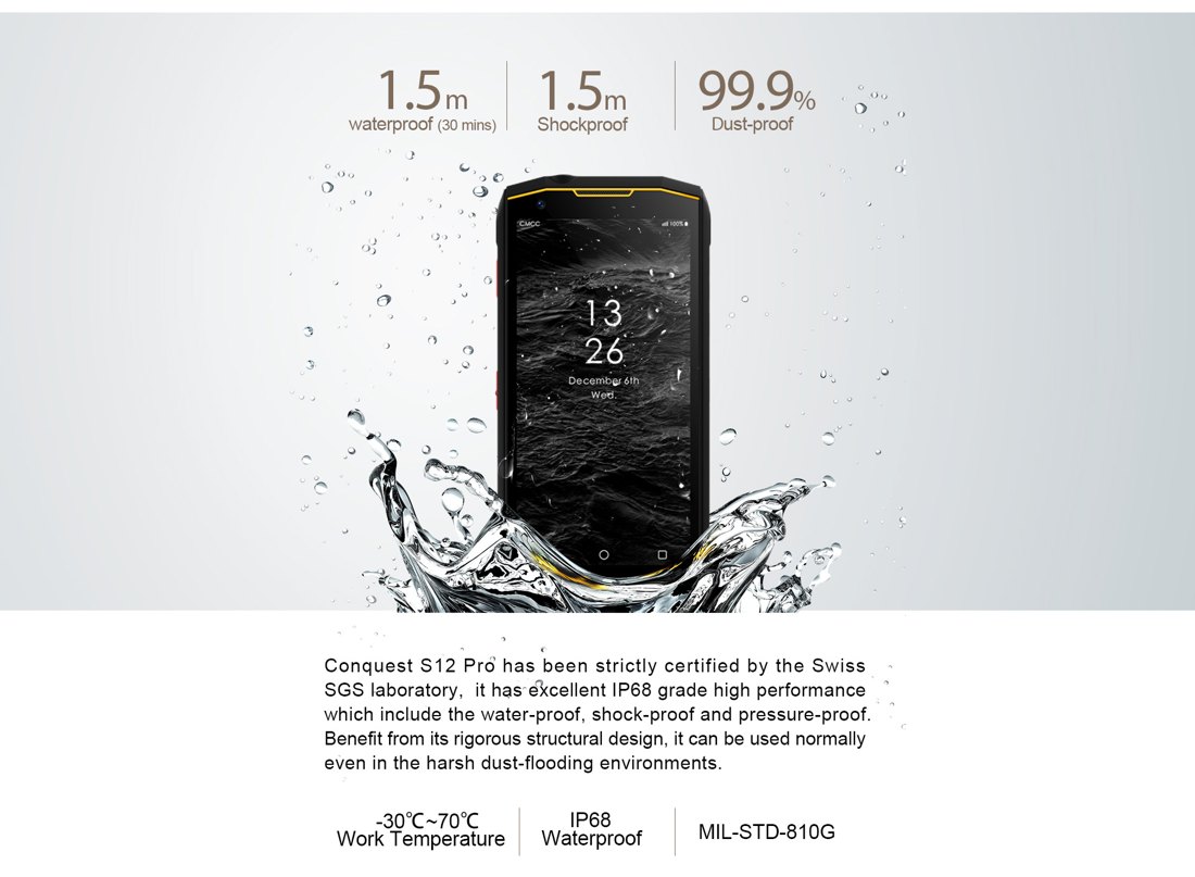 Conquest S12 Pro Rugged Phones product details 5