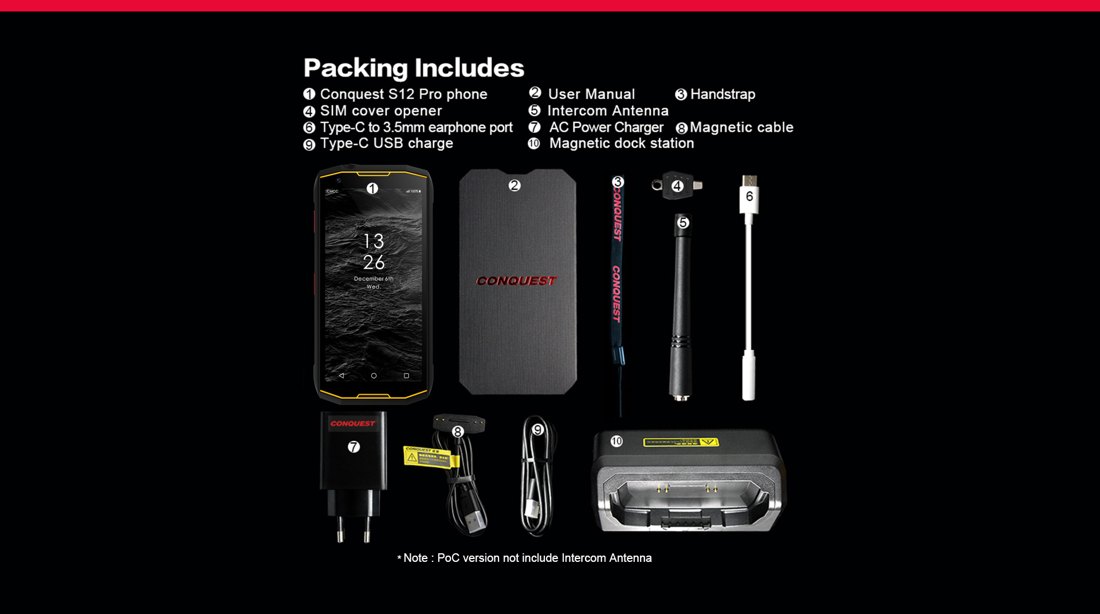 Conquest S12 Pro Rugged Phones product details 16