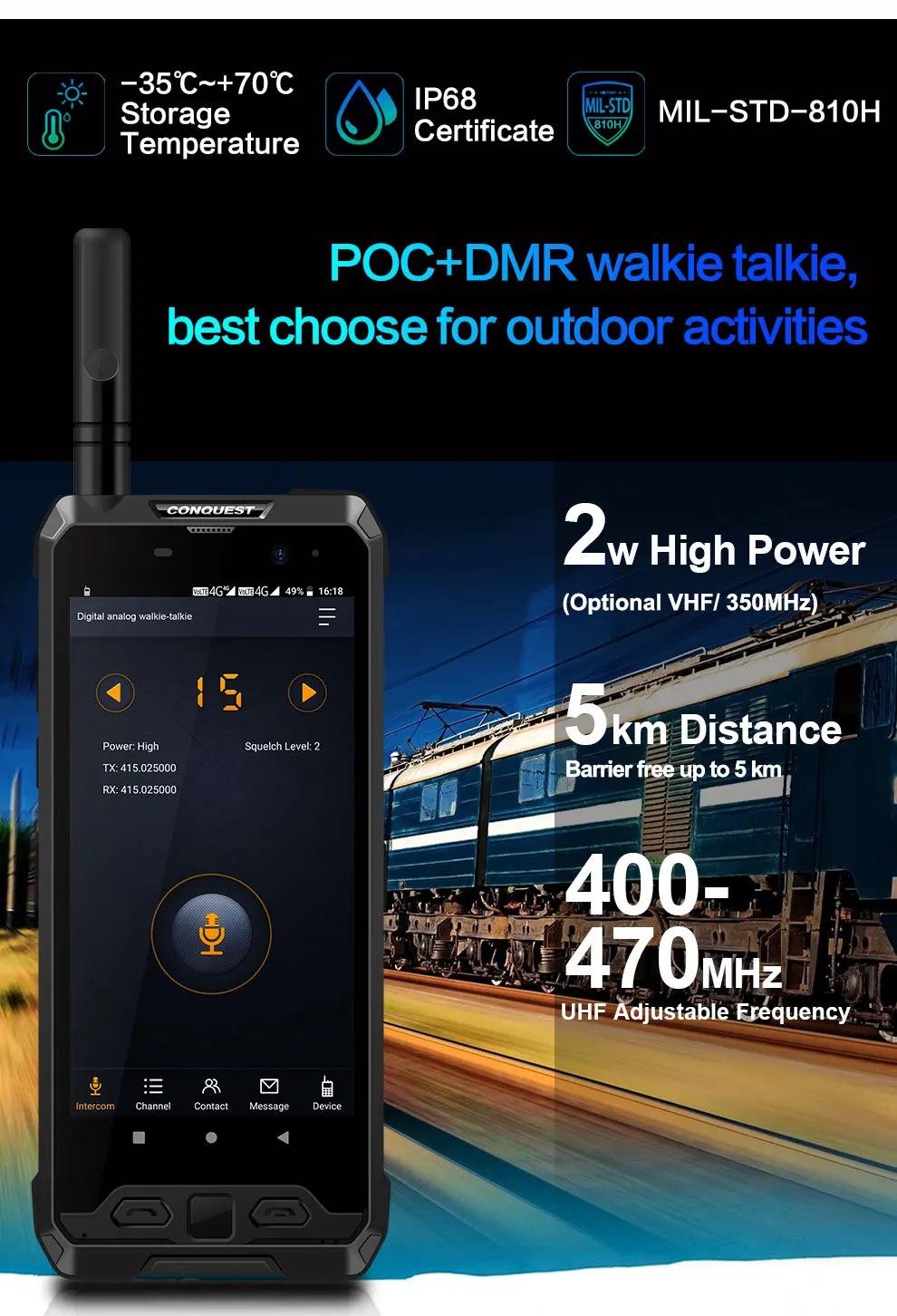 Conquest S19 Rugged Phones product details 2