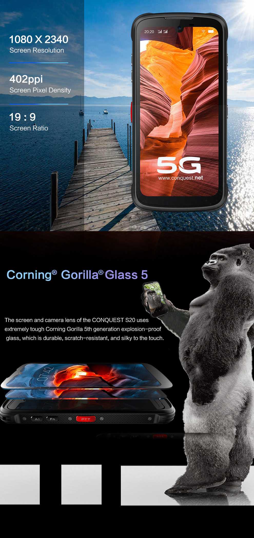 Conquest S20 Rugged Phones product details 6