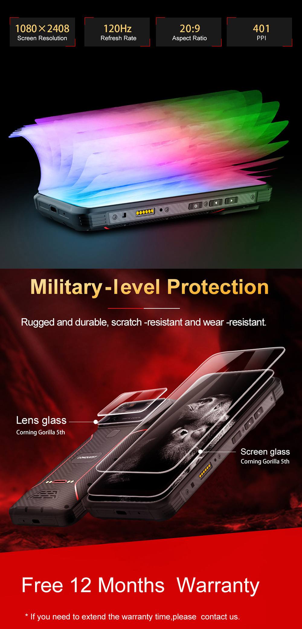 Conquest S23 Rugged Phones product details 7