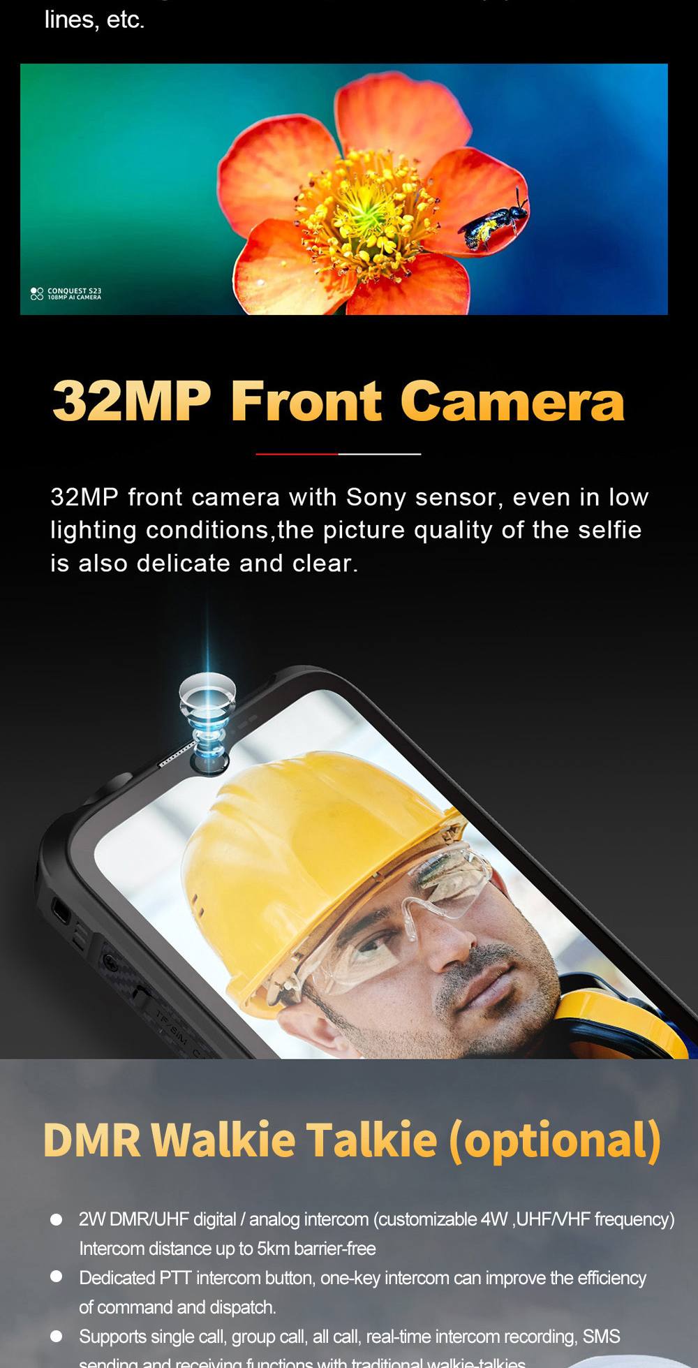 Conquest S23 Rugged Phones product details 10