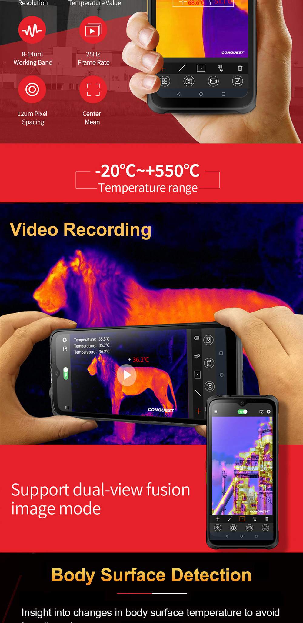 Conquest S23 Rugged Phones product details 17