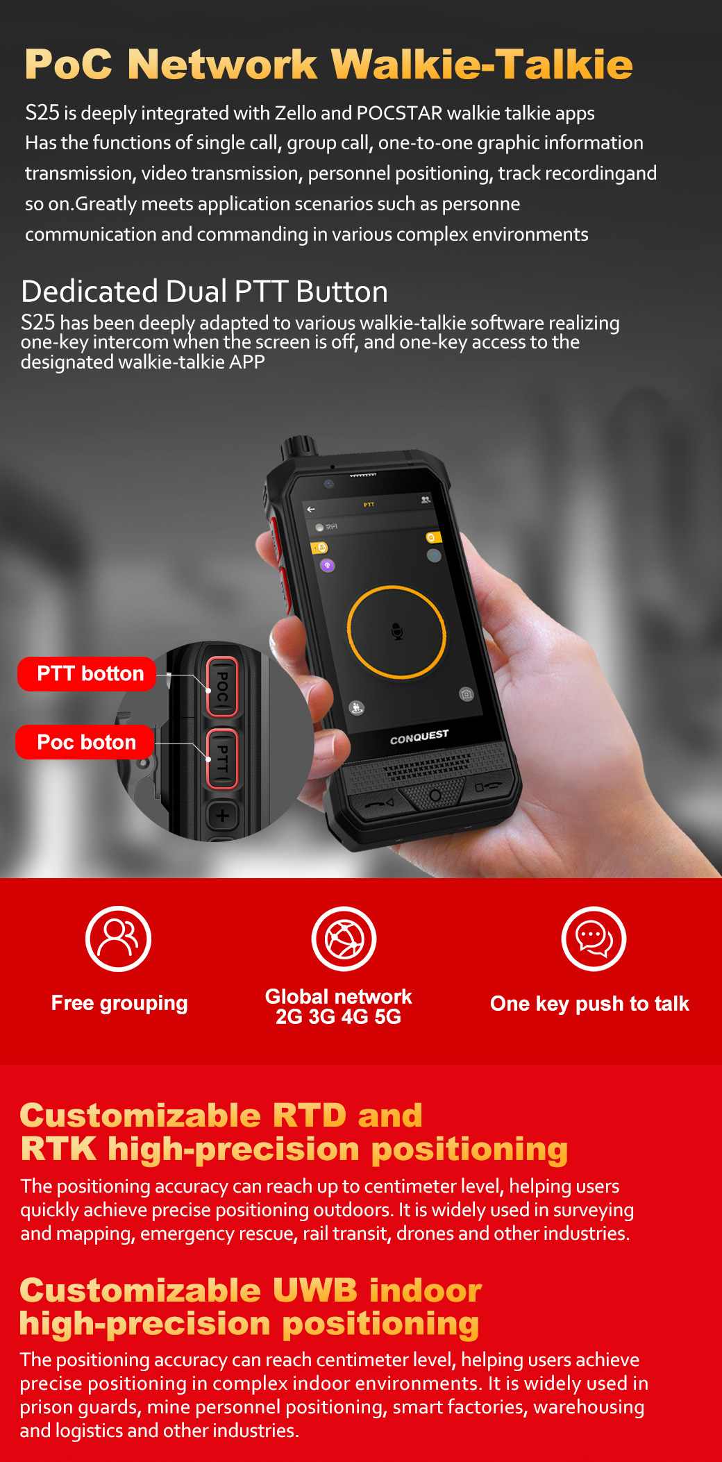 Conquest S25 Rugged Phones product details 8