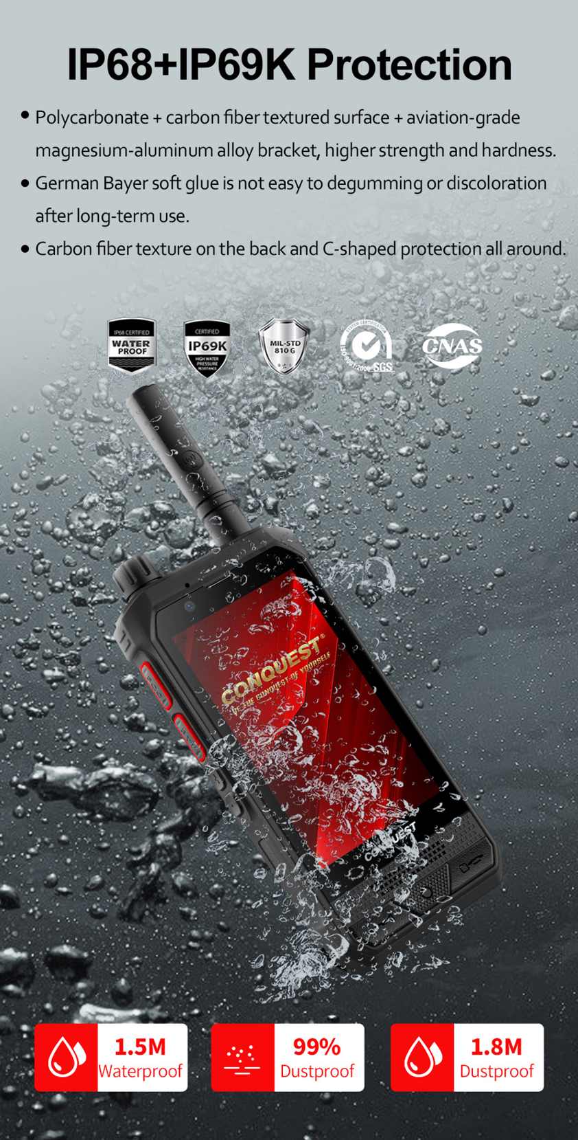Conquest S25 Rugged Phones product details 16