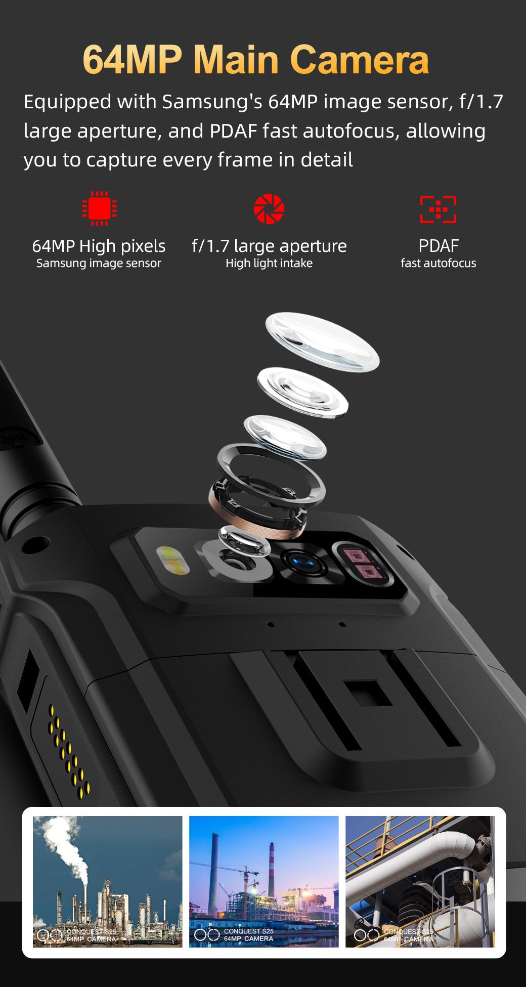 Conquest S25 Rugged Phones product details 20
