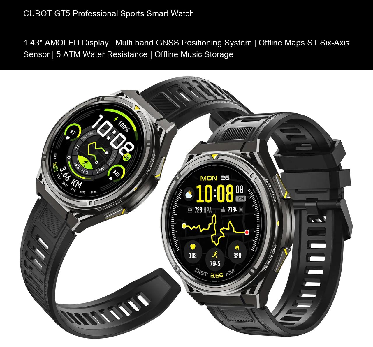 Cubot GT5 Smartwatches features 1