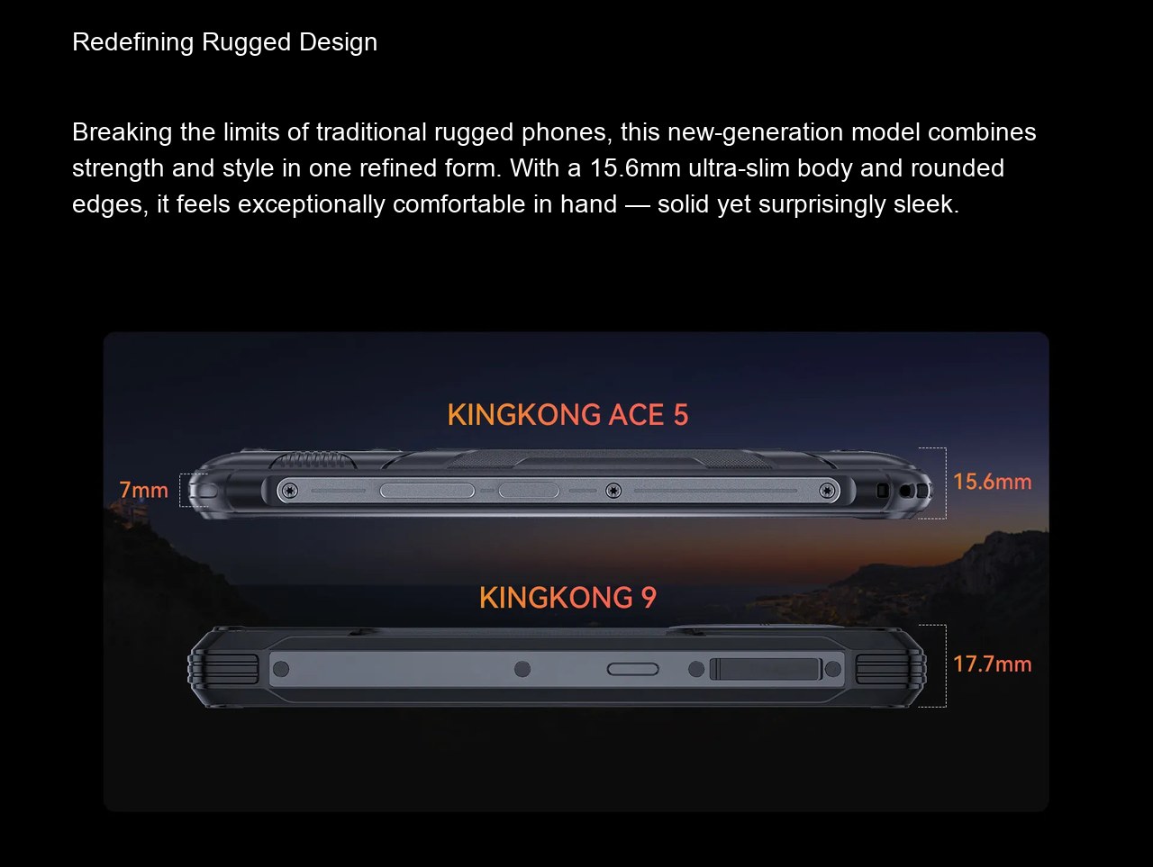 Cubot KingKong ACE 5 Rugged Phones features 2