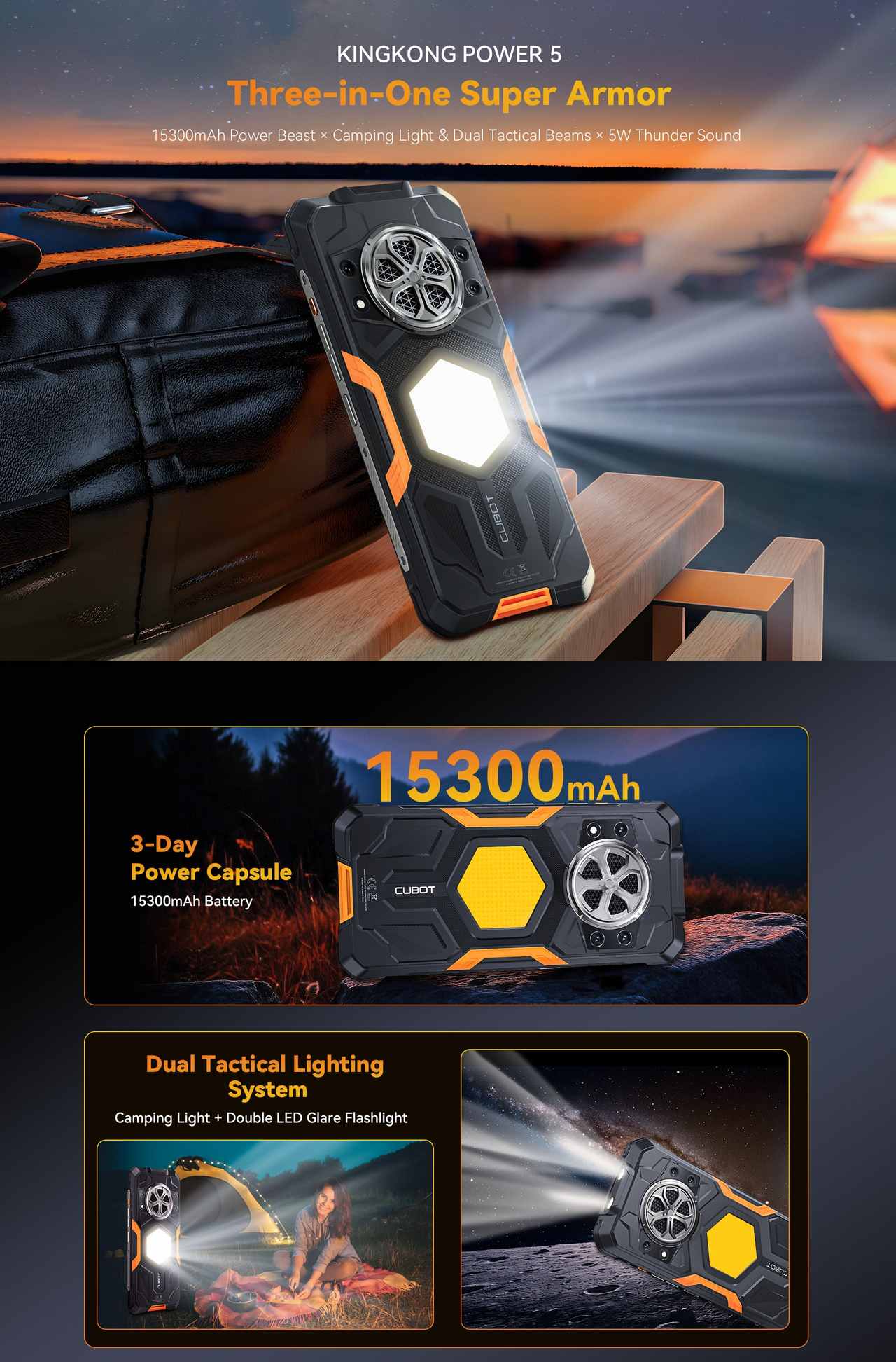 Cubot KingKong Power 5 Rugged Phones features 1