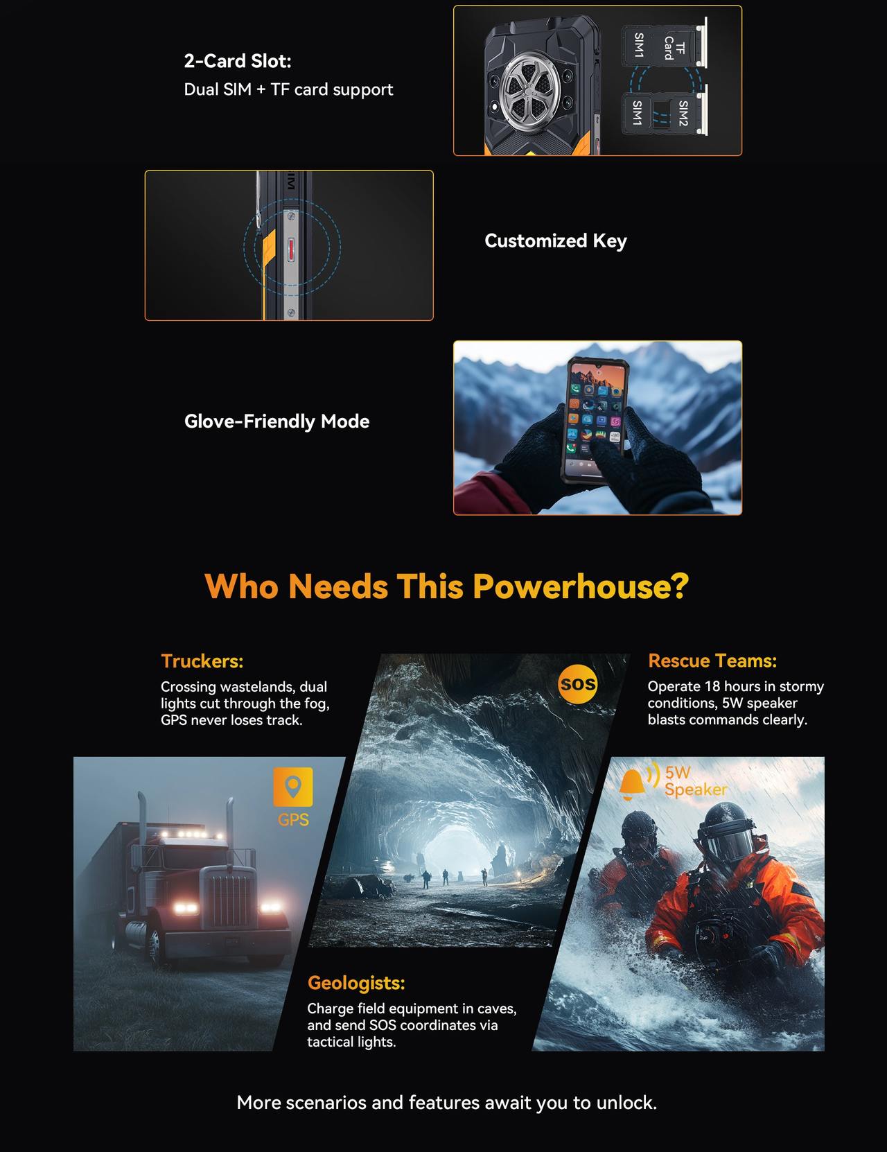 Cubot KingKong Power 5 Rugged Phones features 13