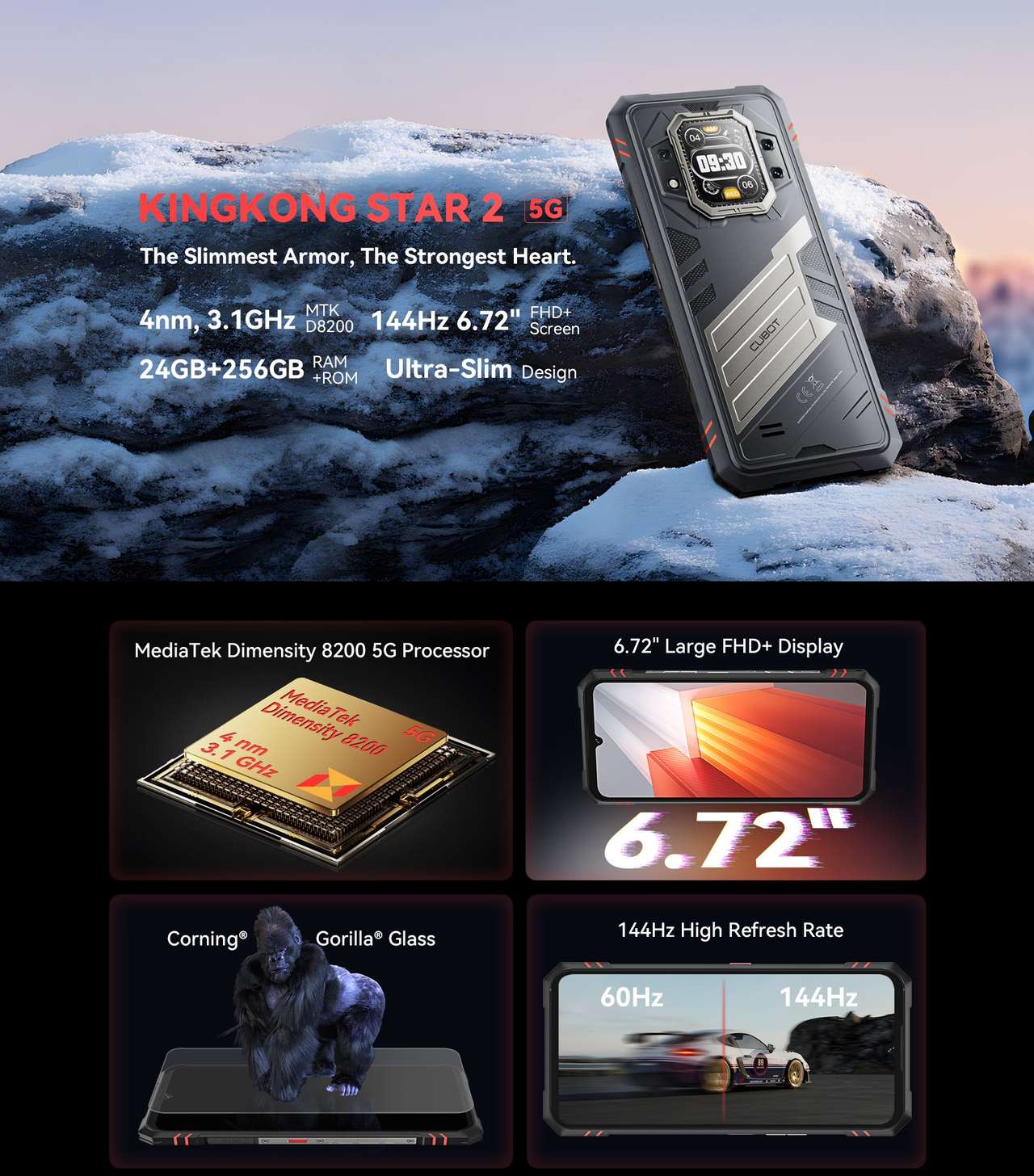 Cubot KingKong Star 2 Rugged Phones features 1