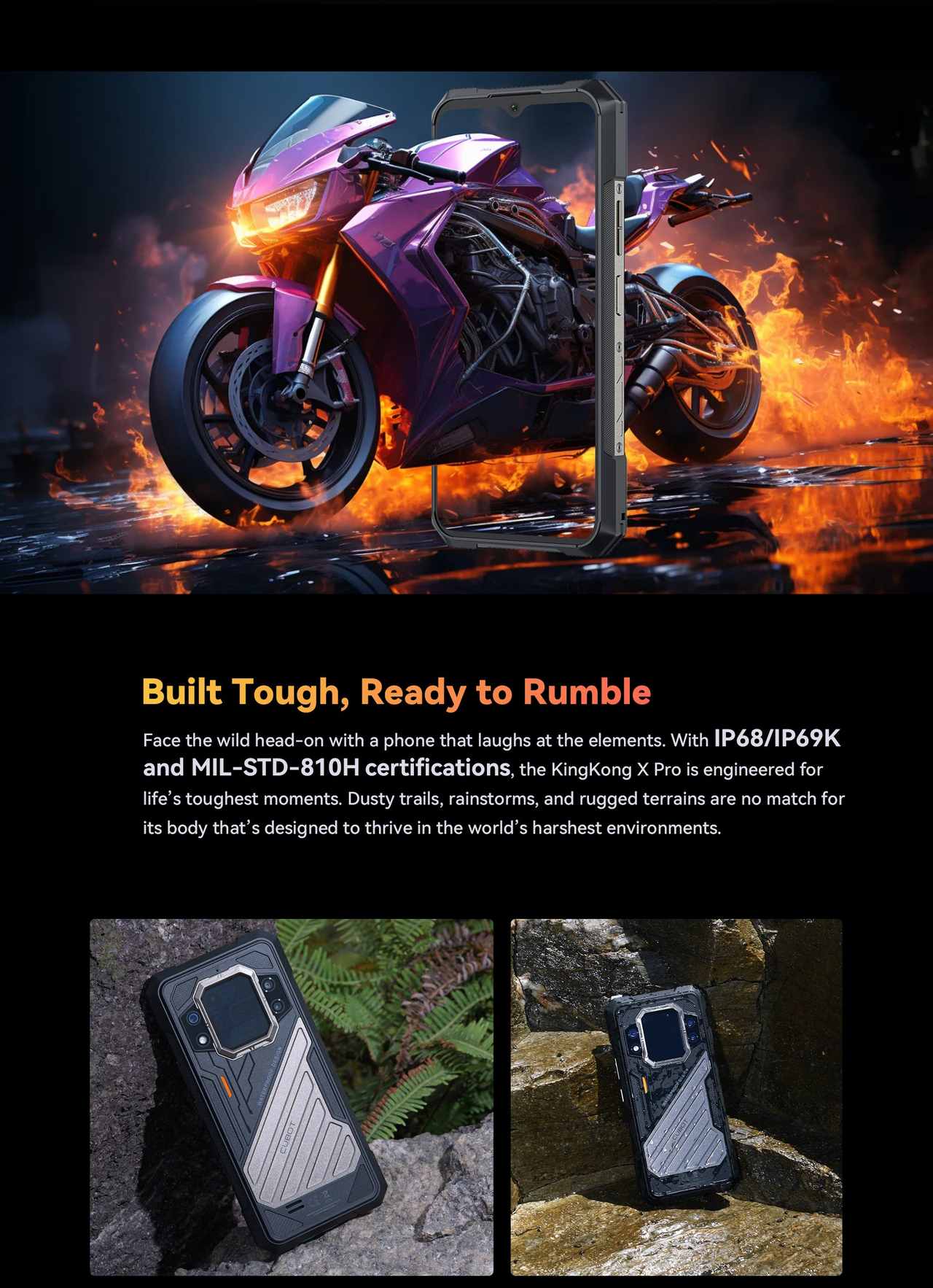 Cubot KingKong X Pro Rugged Phones features 4
