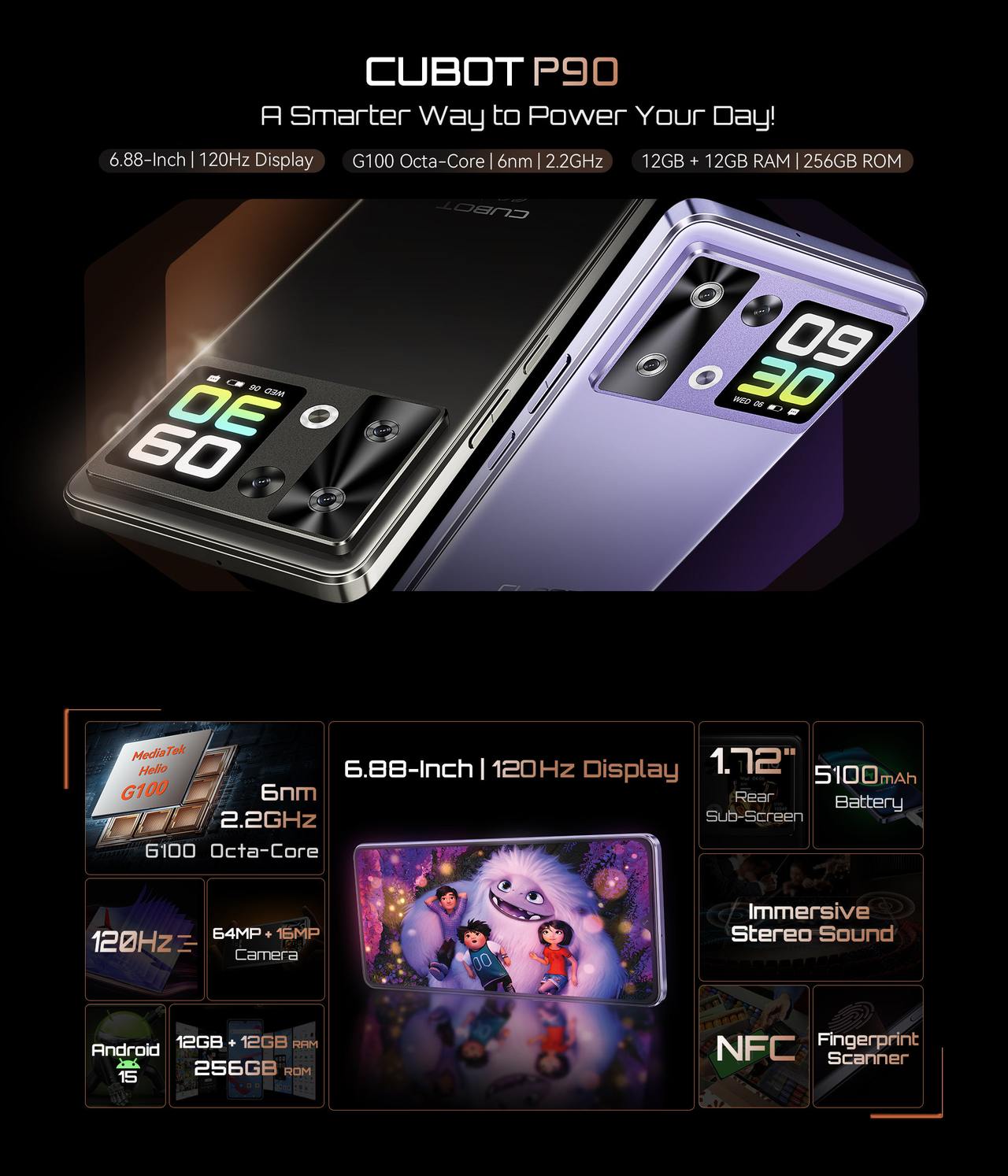Cubot P90 Smart Phones features 1