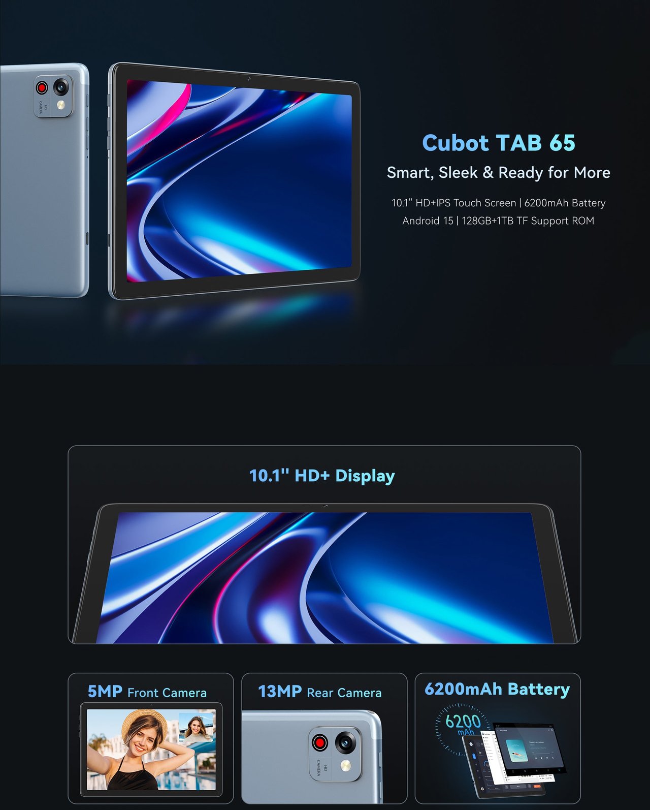 Cubot TAB 65 Smart Tablets features 1