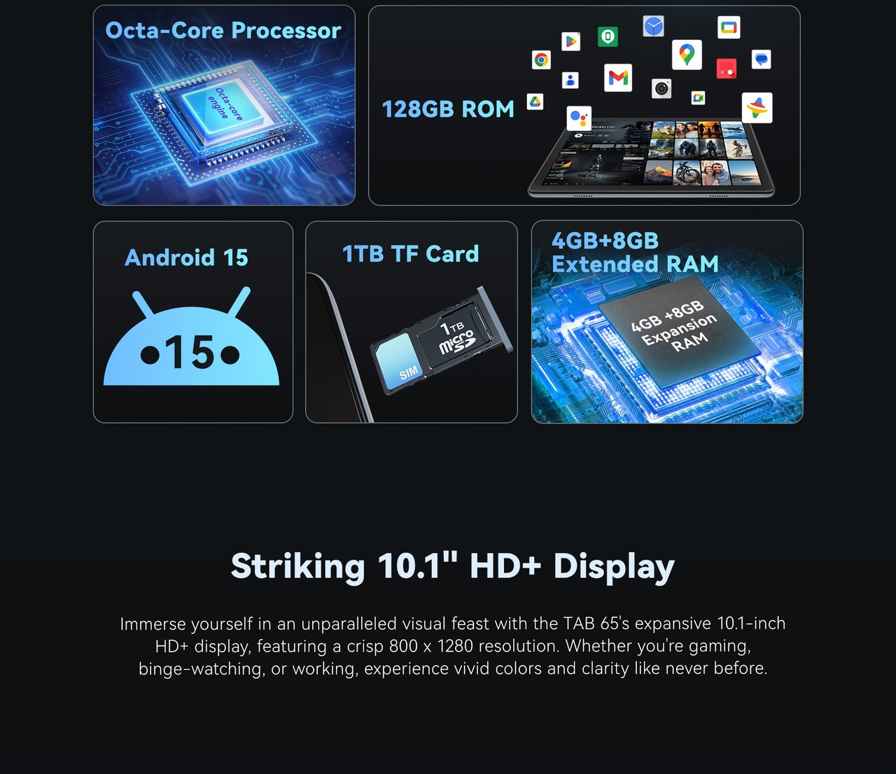 Cubot TAB 65 Smart Tablets features 2