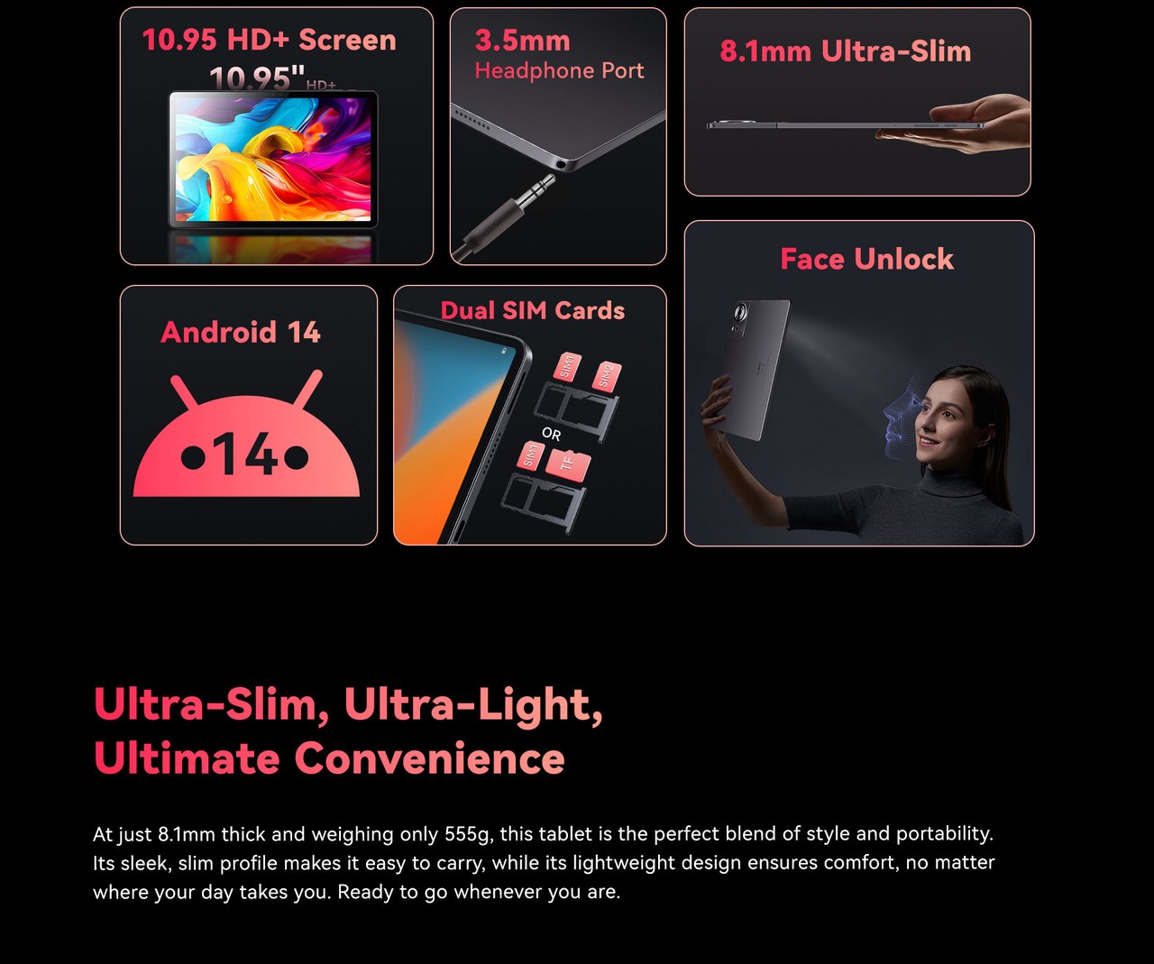 Cubot TAB 70 Smart Tablets features 2