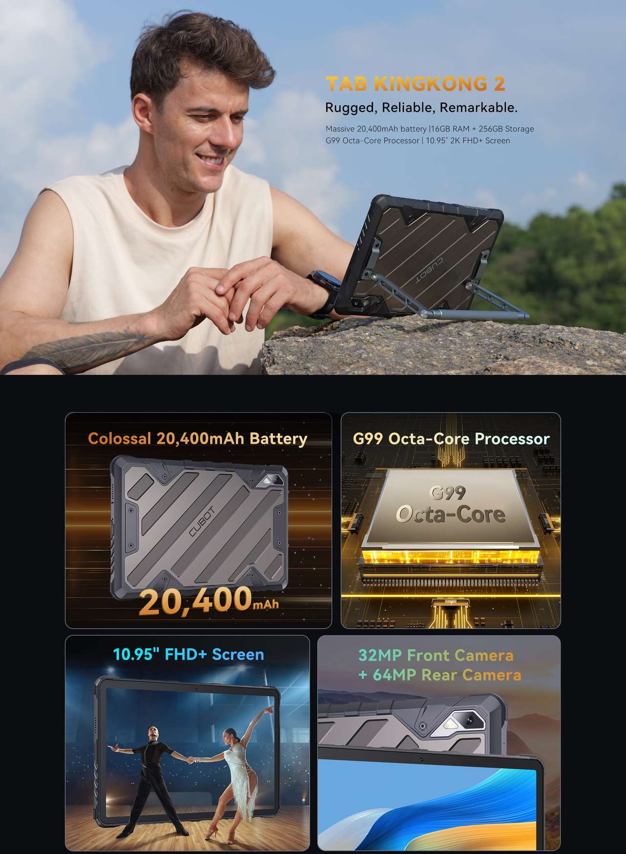 Cubot TAB KingKong 2 Rugged Tablets features 1