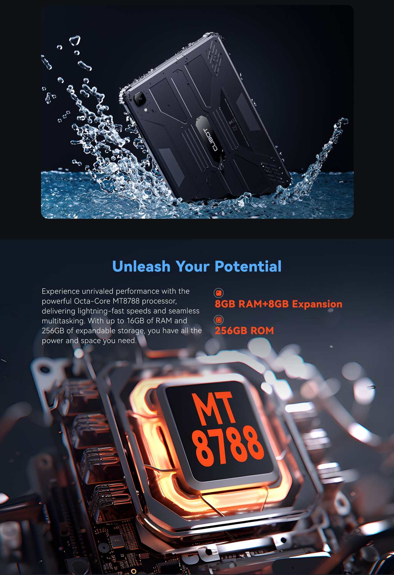 Cubot TAB KingKong Rugged Tablets features 3
