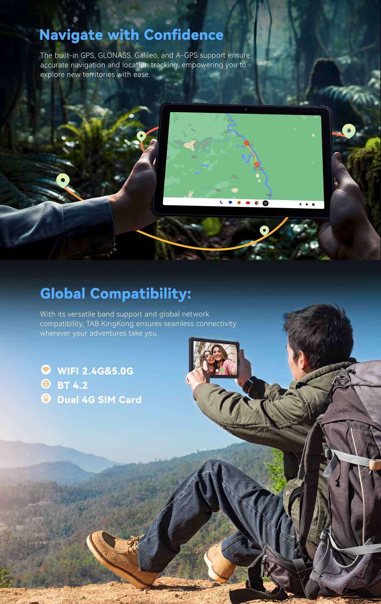 Cubot TAB KingKong Rugged Tablets features 6
