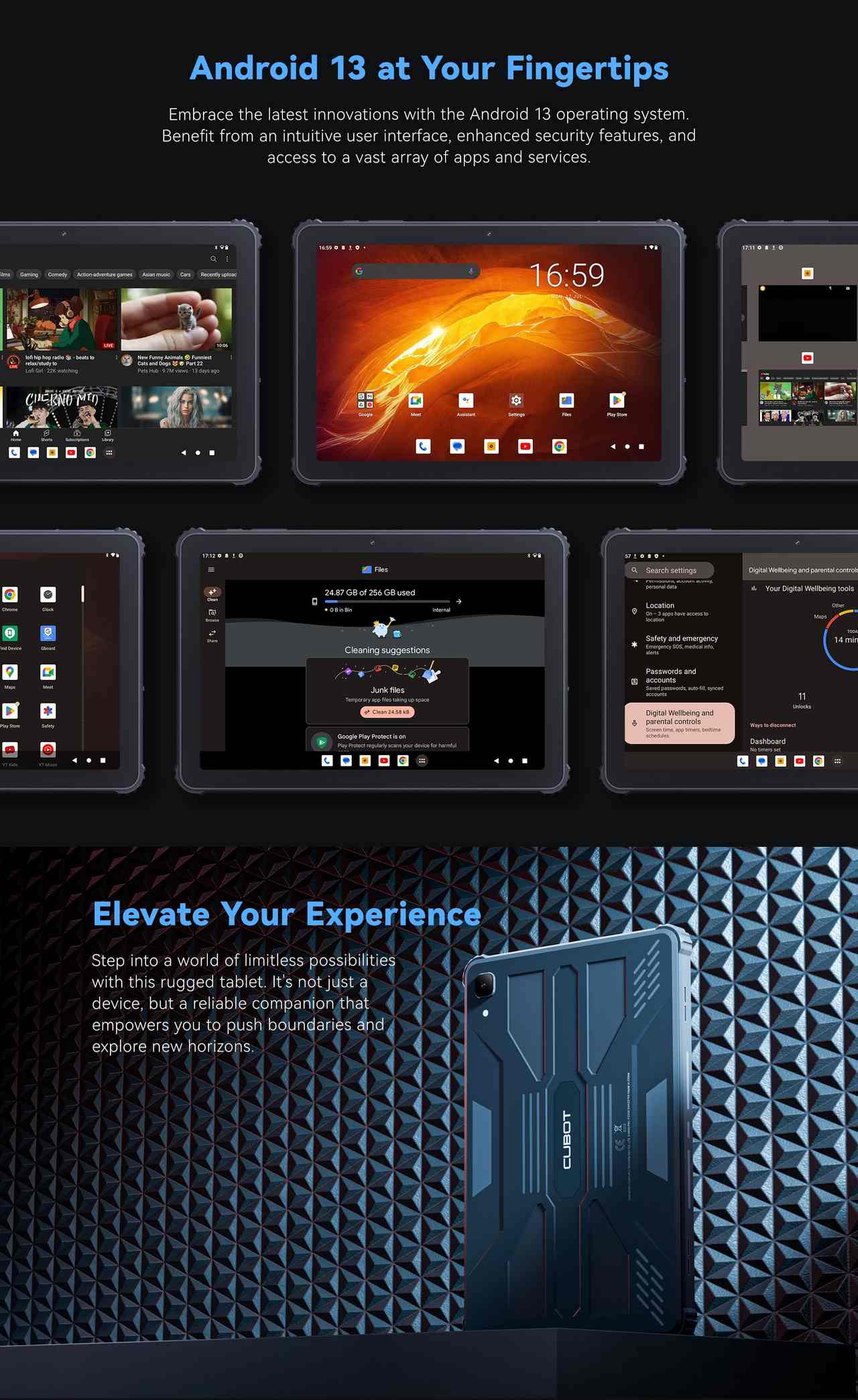 Cubot TAB KingKong Rugged Tablets features 8