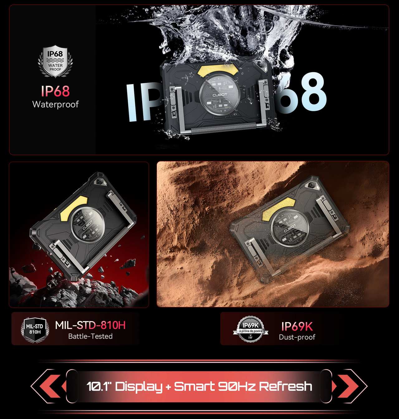 Cubot TAB KingKong S Rugged Tablets features 6