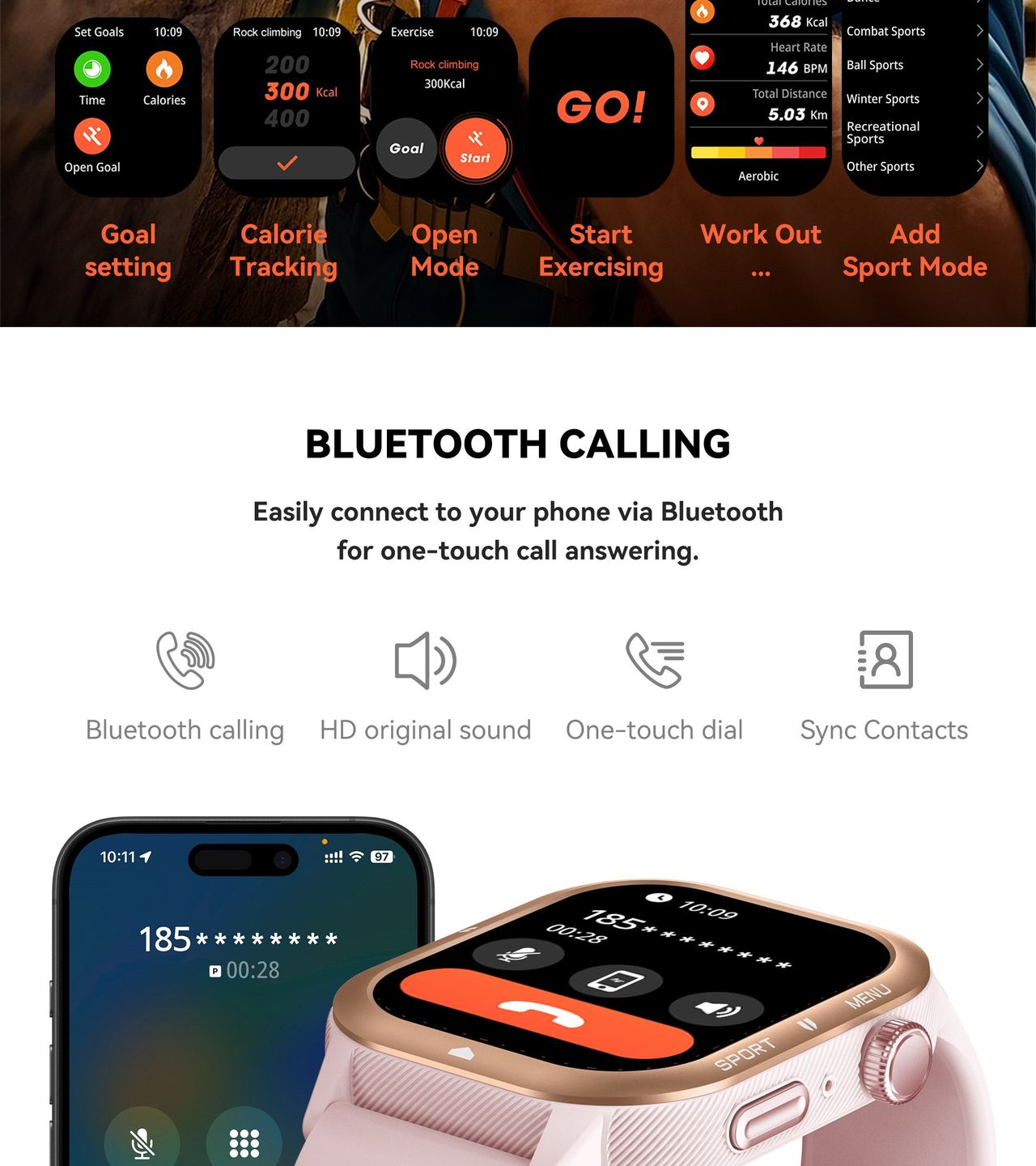 Cubot U1 Smartwatches features 5