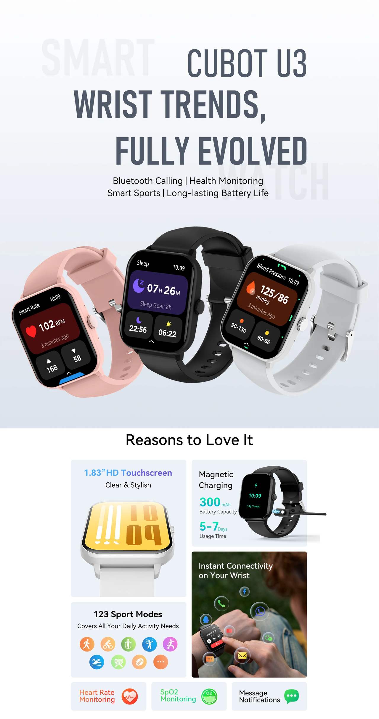 Cubot U3 Smartwatches features 1