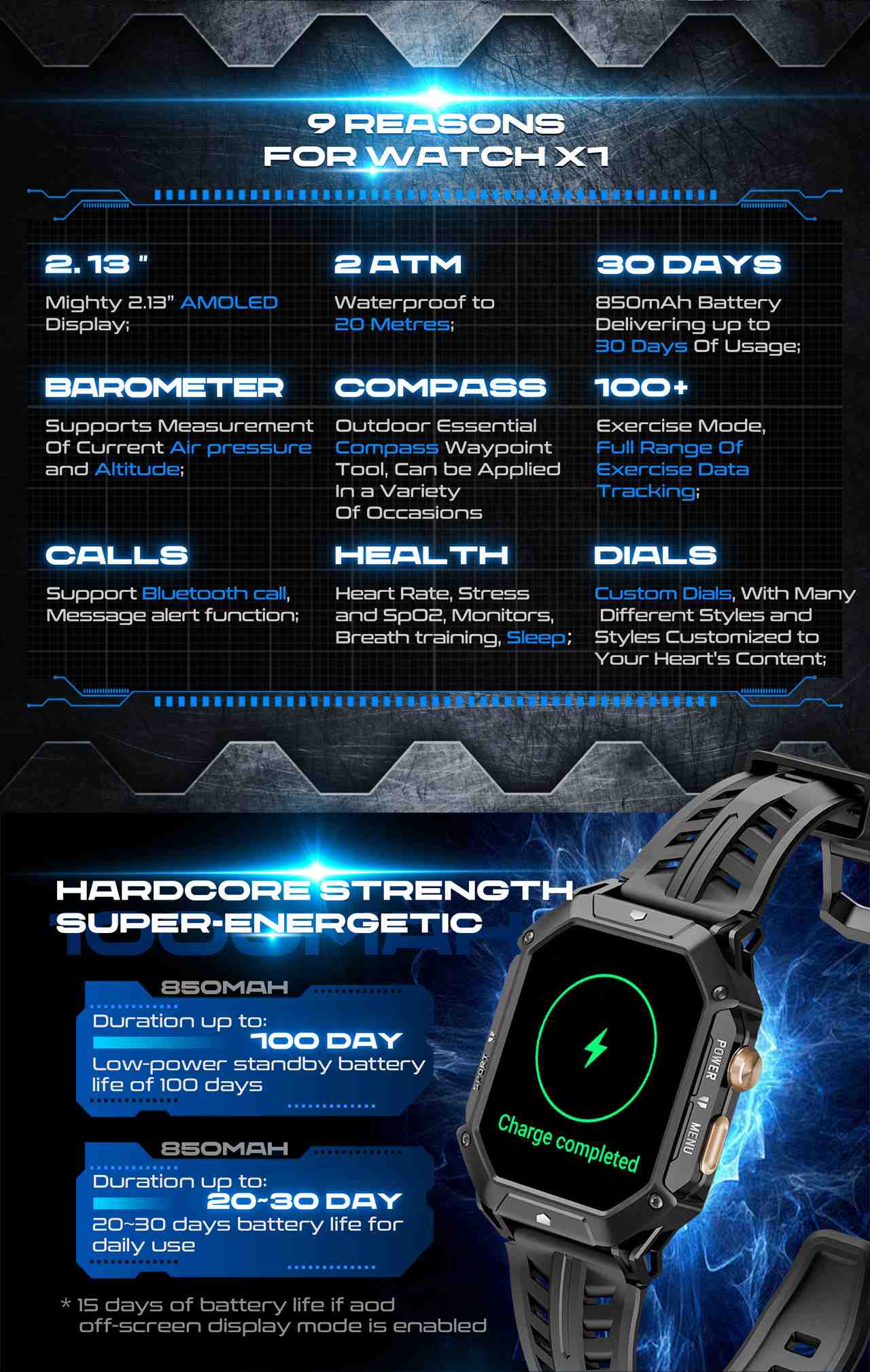 Cubot X1 Smartwatches features 2