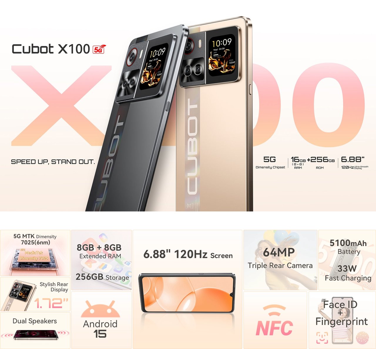 Cubot X100 Smart Phones features 1