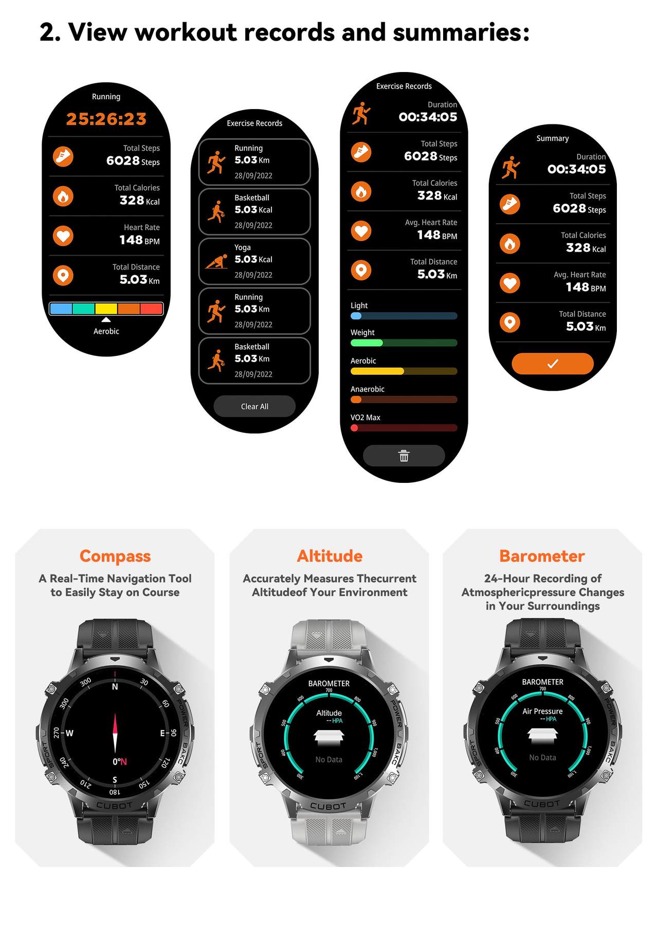 Cubot X3 Smartwatches features 9