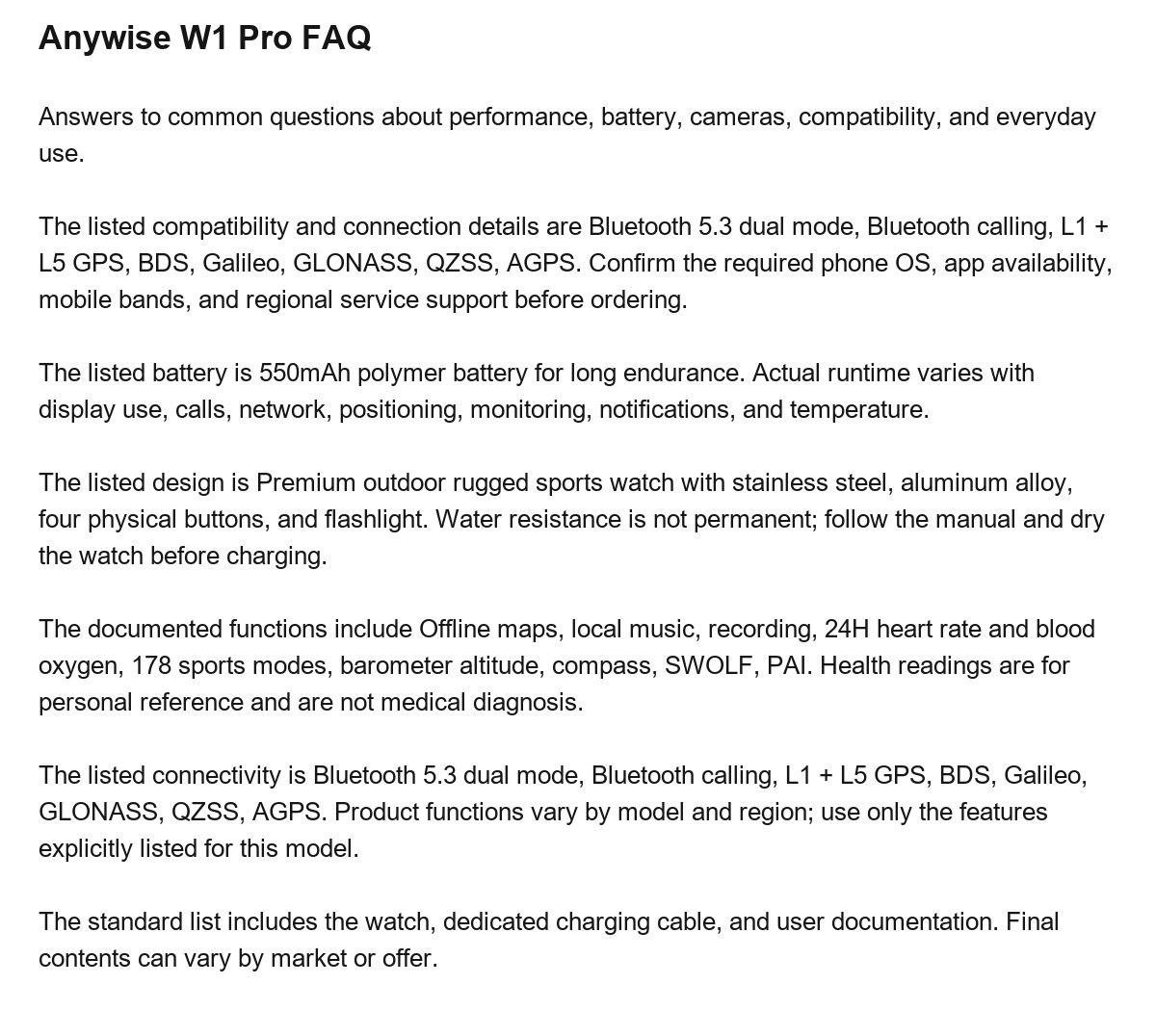 DOOGEE Anywise W1 Pro product features 21
