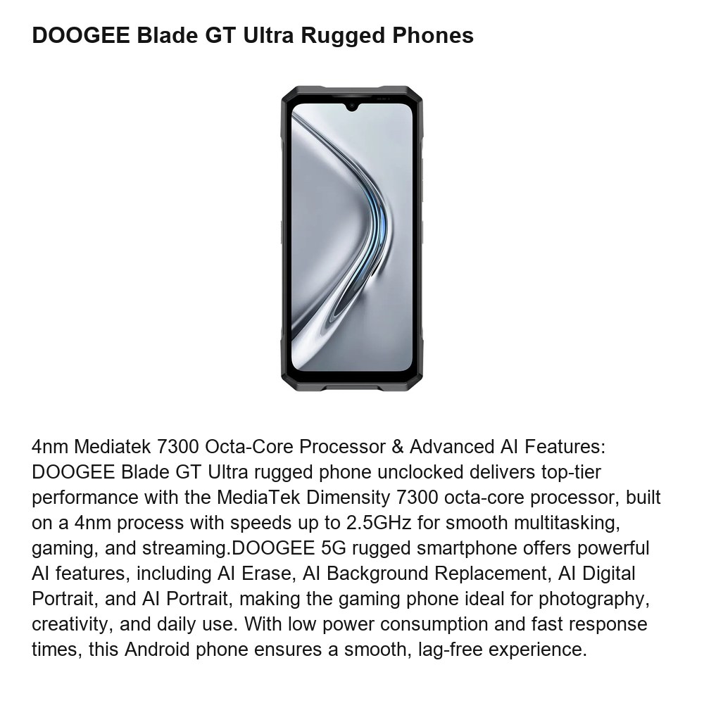 DOOGEE Blade GT Ultra product features 2