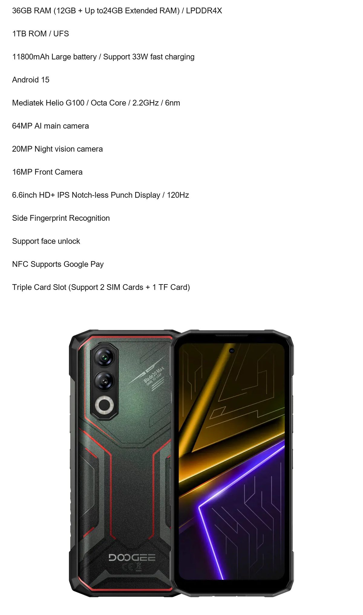 DOOGEE Blade20 Max product features 1